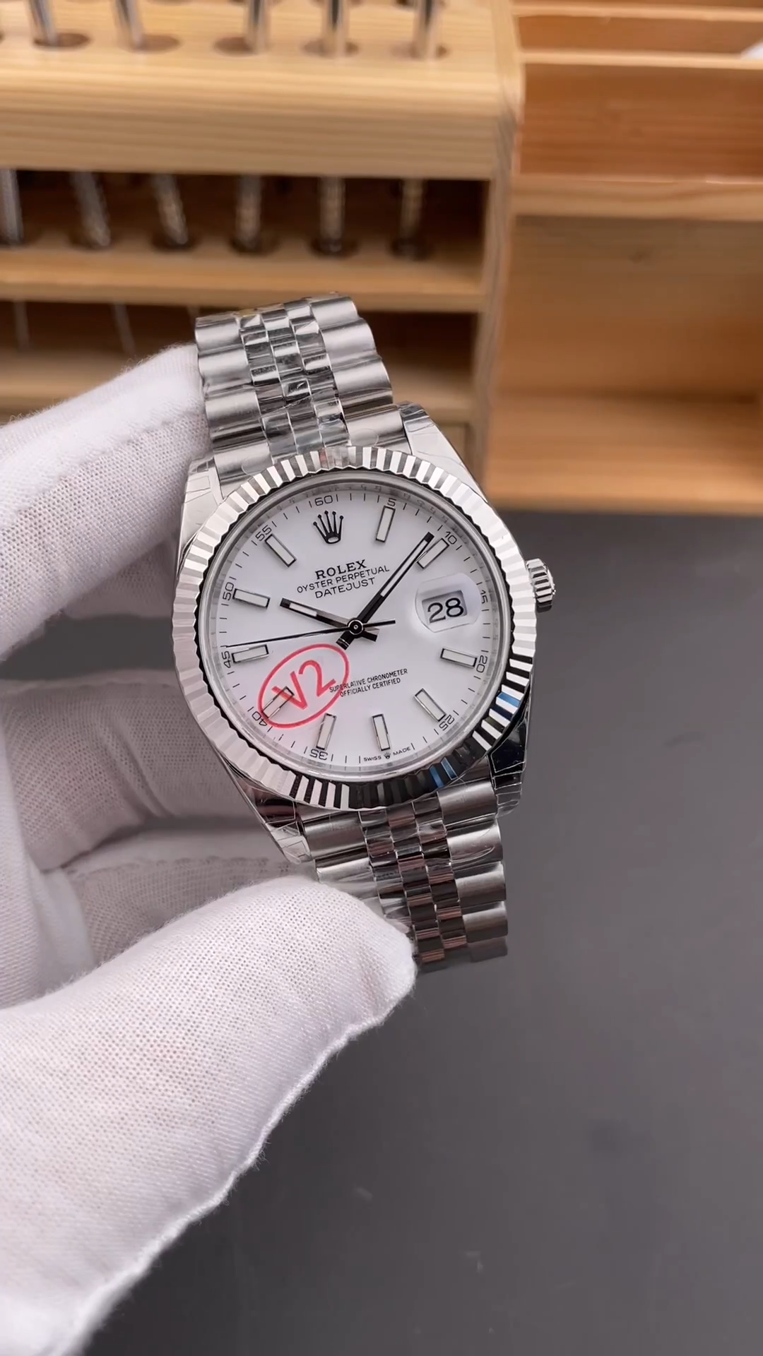 Rolex Datejust 41 Steel & White Gold White Dial Jubilee Bracelet M126334 0010 Men's Watch