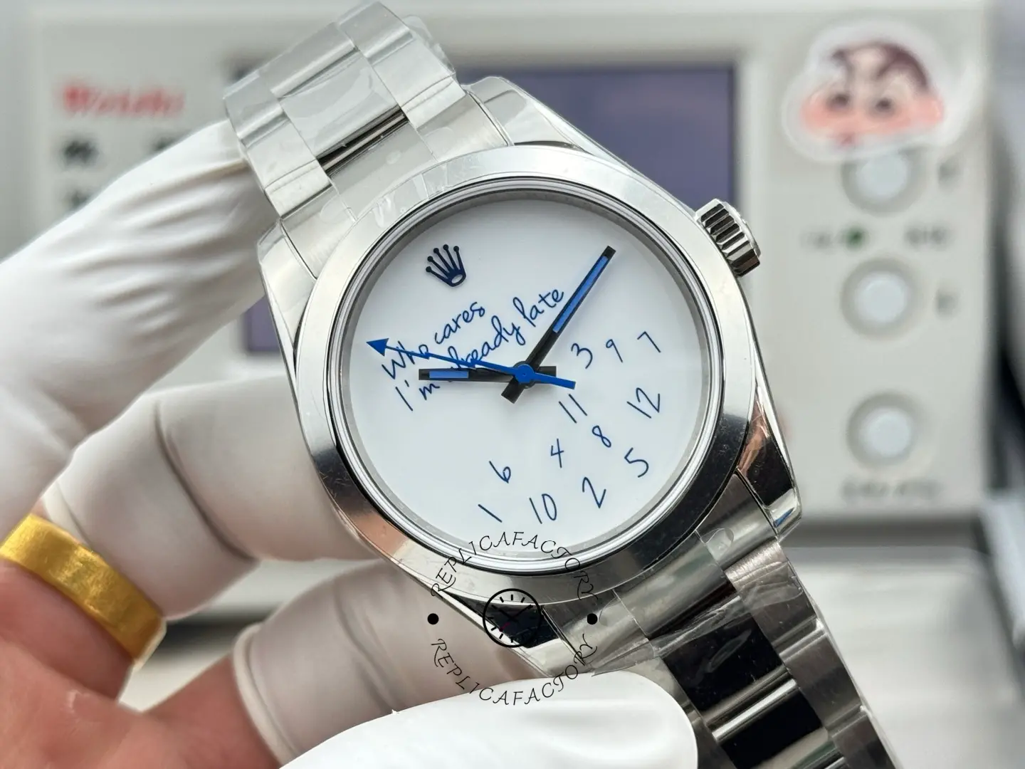Rolex Milgauss 116400 Who Cares I'm Already Late Replica 40mm Steel