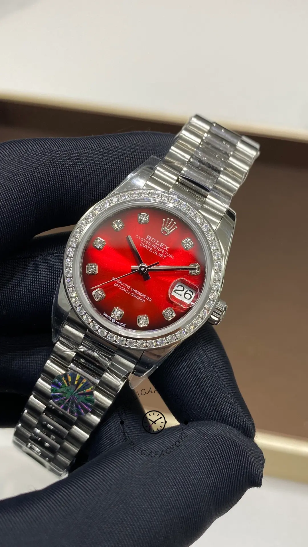 Rolex Datejust 31 White Gold Red Gradient Dial 278289RBR-0028 Replica