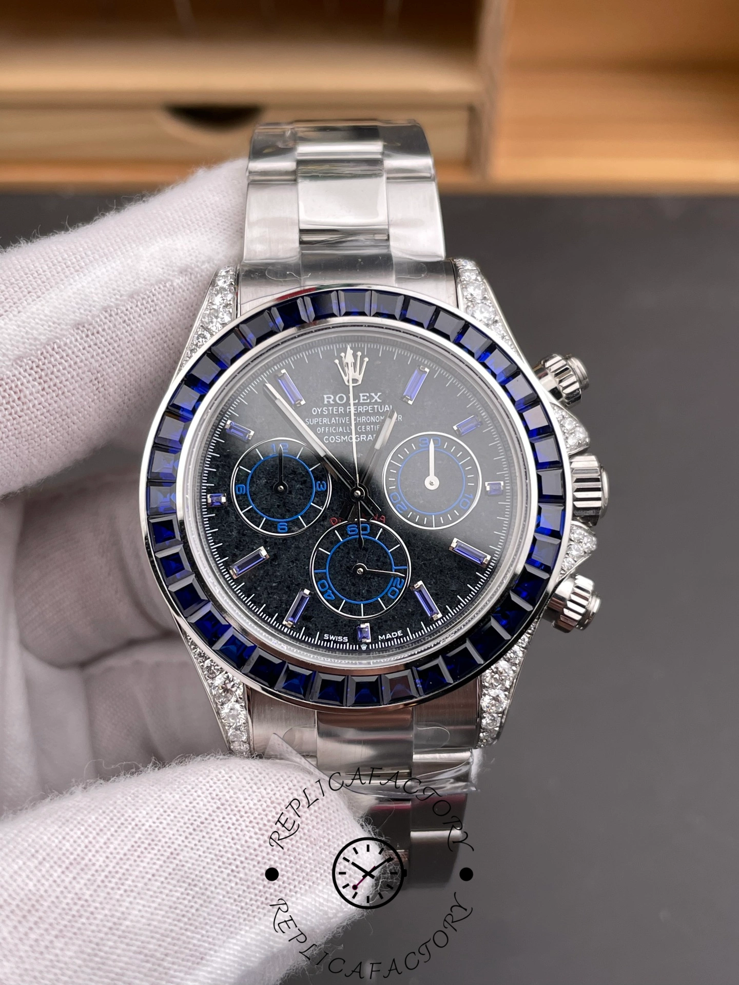 Rolex Daytona Replica 126599TSA Silver Sheen Obsidian Dial 40 Sapphire Bezel