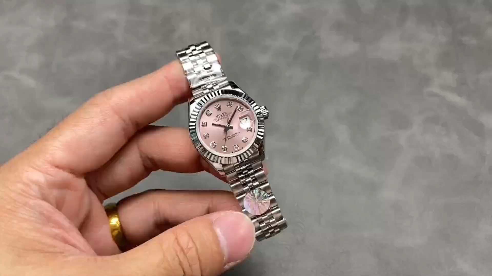 Rolex Datejust 279174 Stainless Steel Pink Diamond Dial 28mm Lady Replica Watch