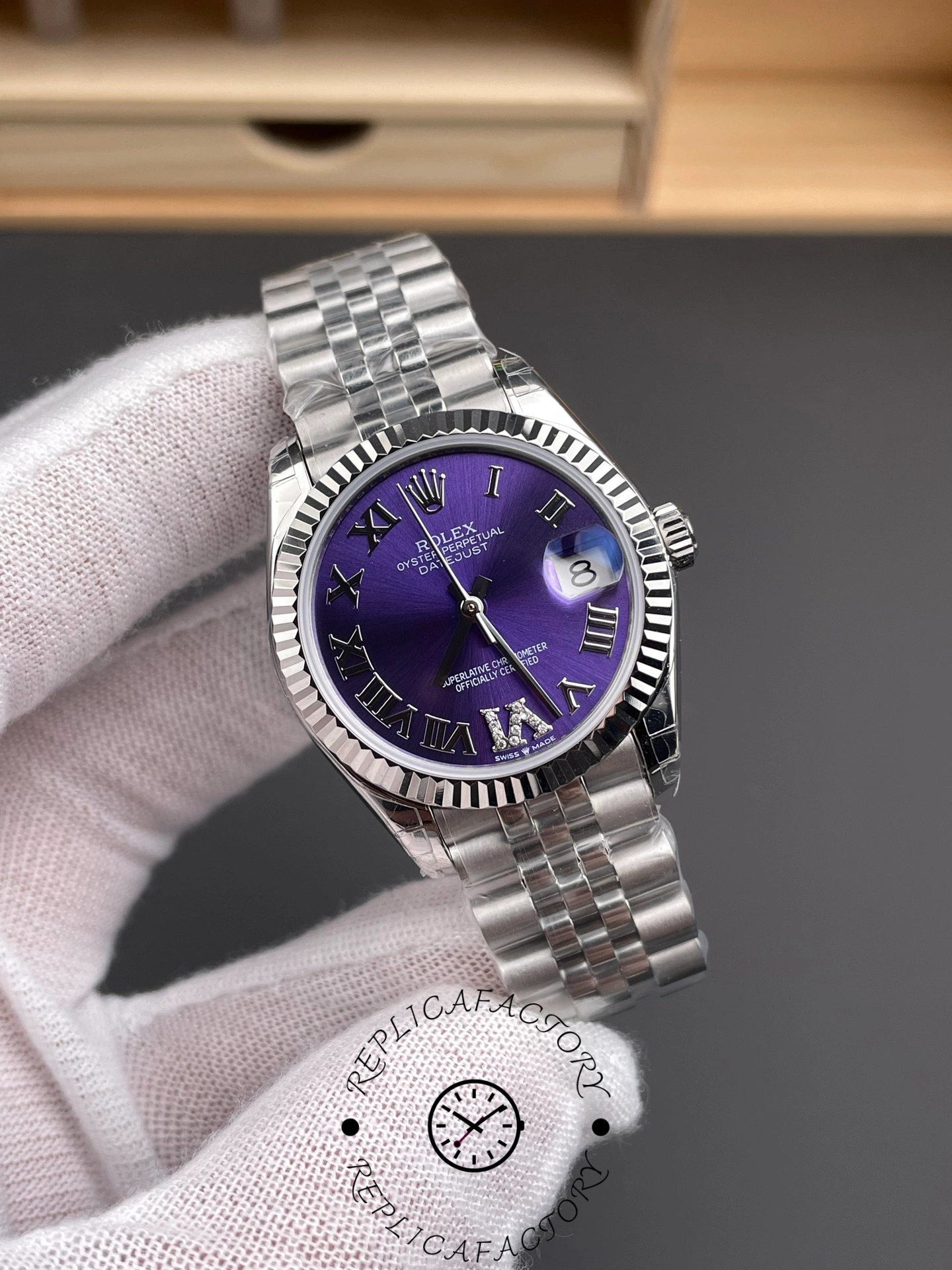 Rolex Datejust 31 Purple Dial Jubilee Bracelet 278274 0026 Women's Watch
