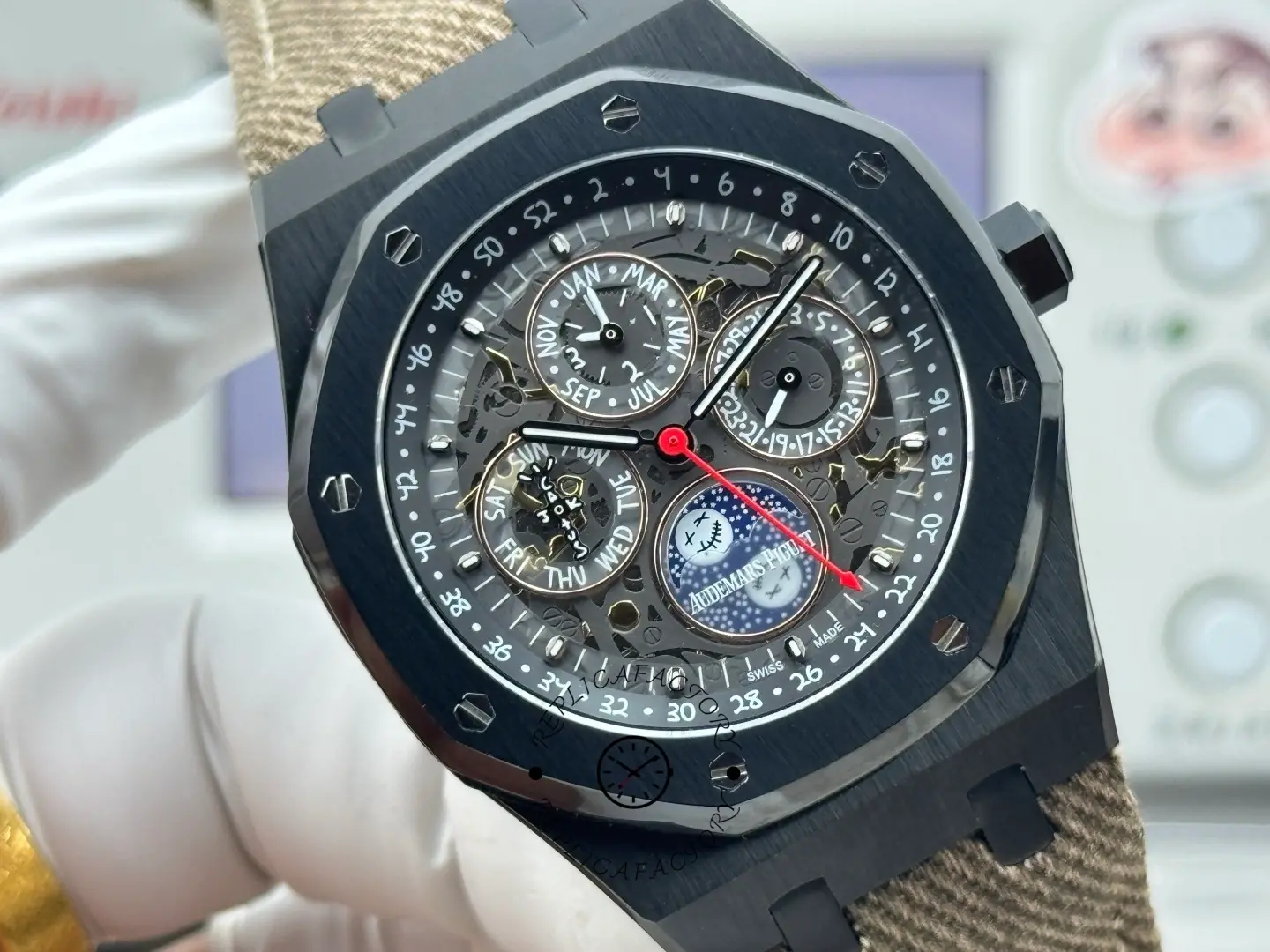 AP Royal Oak Perpetual Calendar Replica 26585CM.OO.D301VE.01 Black Bezel