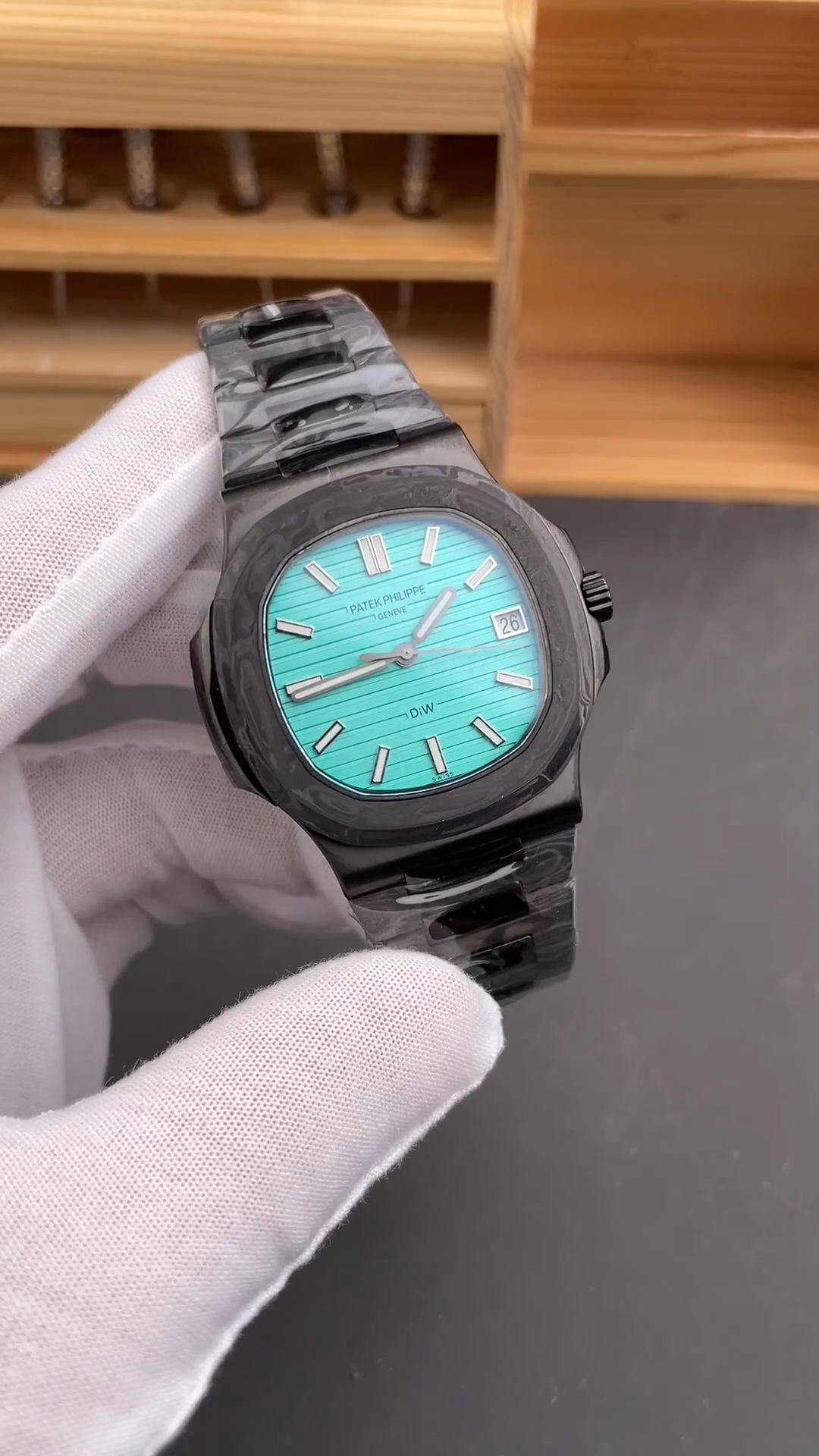 Patek Philippe Nautilus 5711 AET Green Dial Black Ceramic 40mm Men's Watch