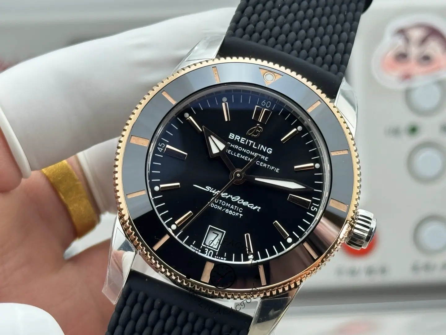 Breitling Replica UB2010121B1S1 Superocean Heritage Automatic 42 Rubber Strap