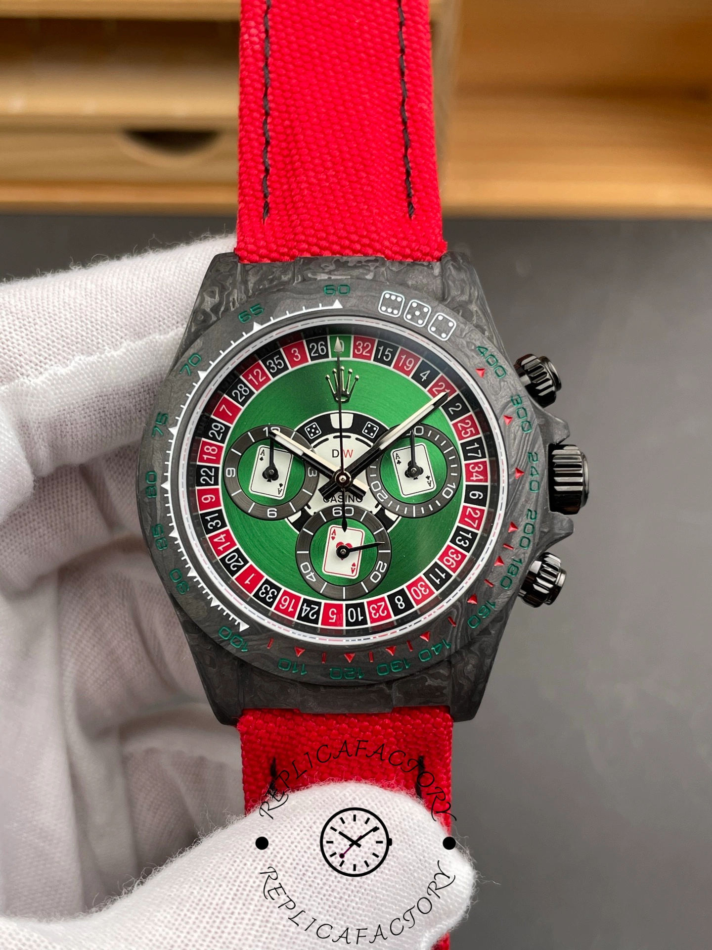 Rolex Daytona Diw Black Carbon Lucky Player (casino) 40mm Oyster
