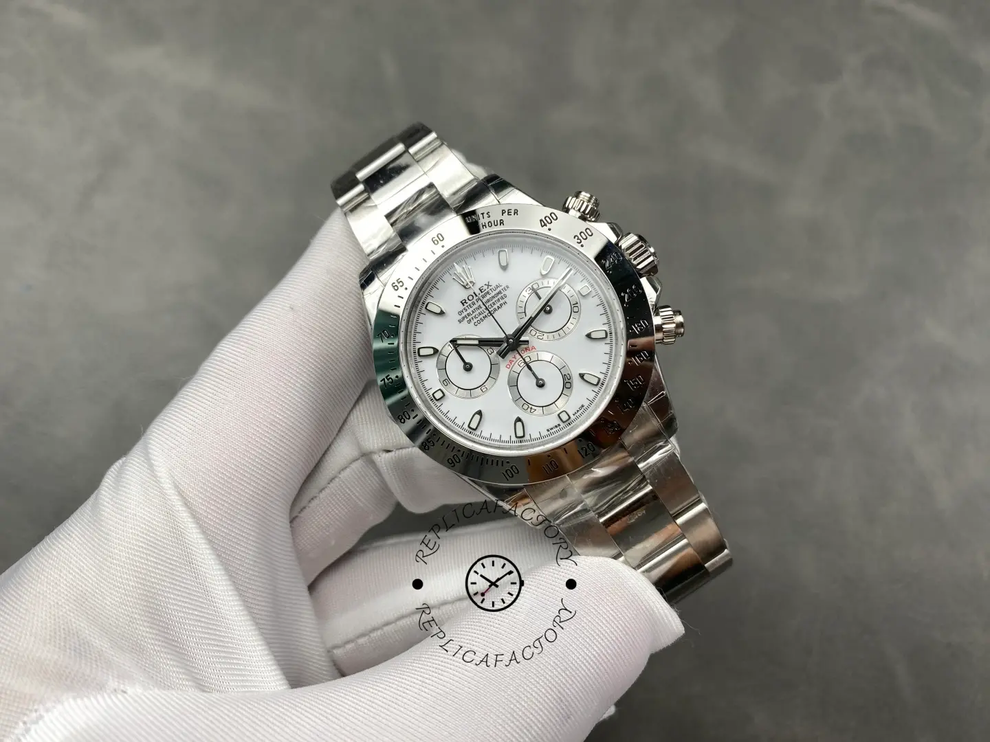 Rolex Daytona 116520 Stainless Steel Case White Dial 40MM Mens Replica Watch