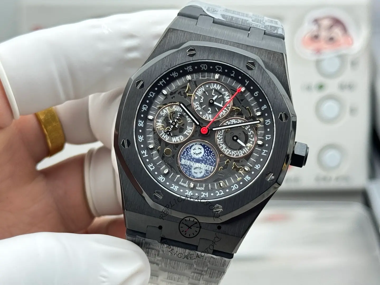 AP Royal Oak Replica 26585CE.OO.1225CE.01 Perpetual Calendar Black Ceramic