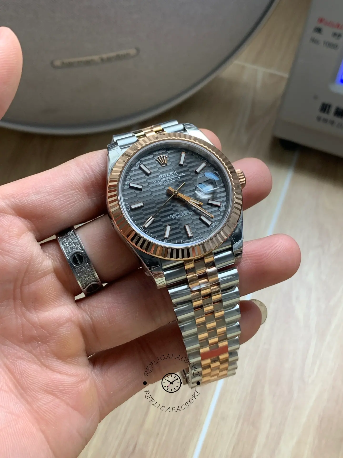 Rolex Datejust Grey Fluted Motif Dial m126331 0020 Mens Watch