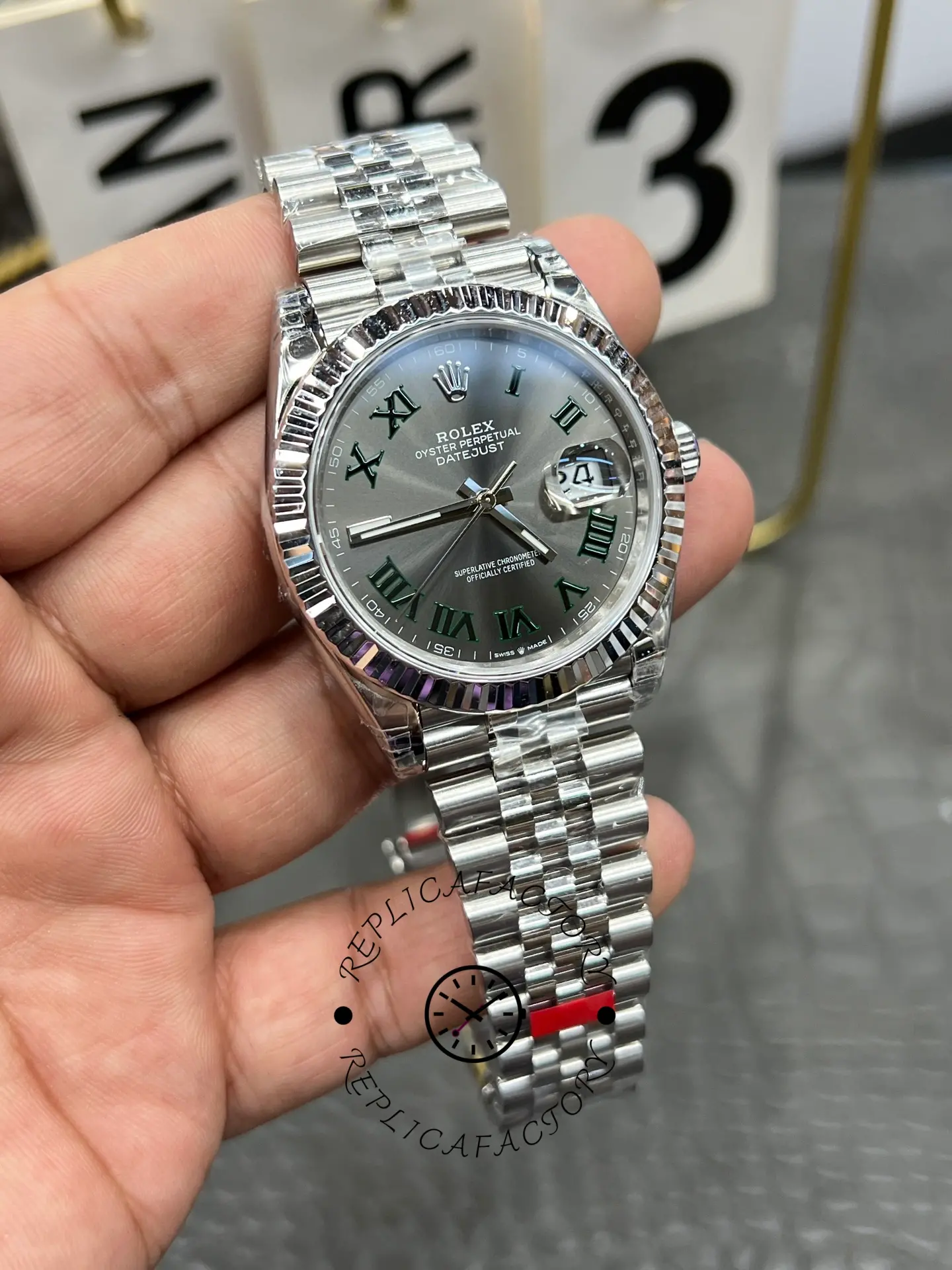Rolex Datejust 126234 Slate Grey Wimbledon Dial 36MM Unisex Replica Watch
