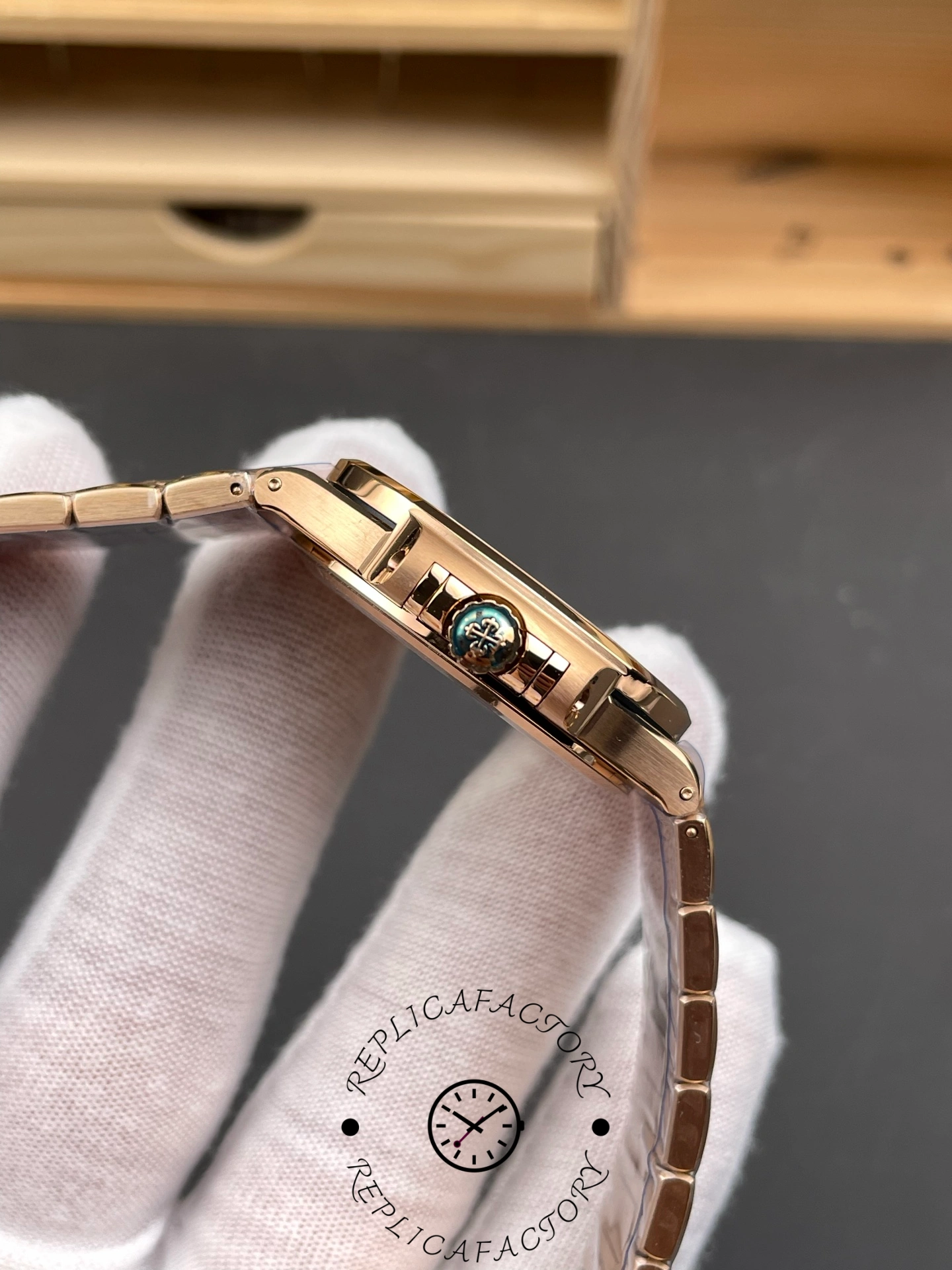 Patek Philippe Nautilus Ladies Rose Gold & Yellow Gold Silver Dial 7118 1R 001 35.2mm