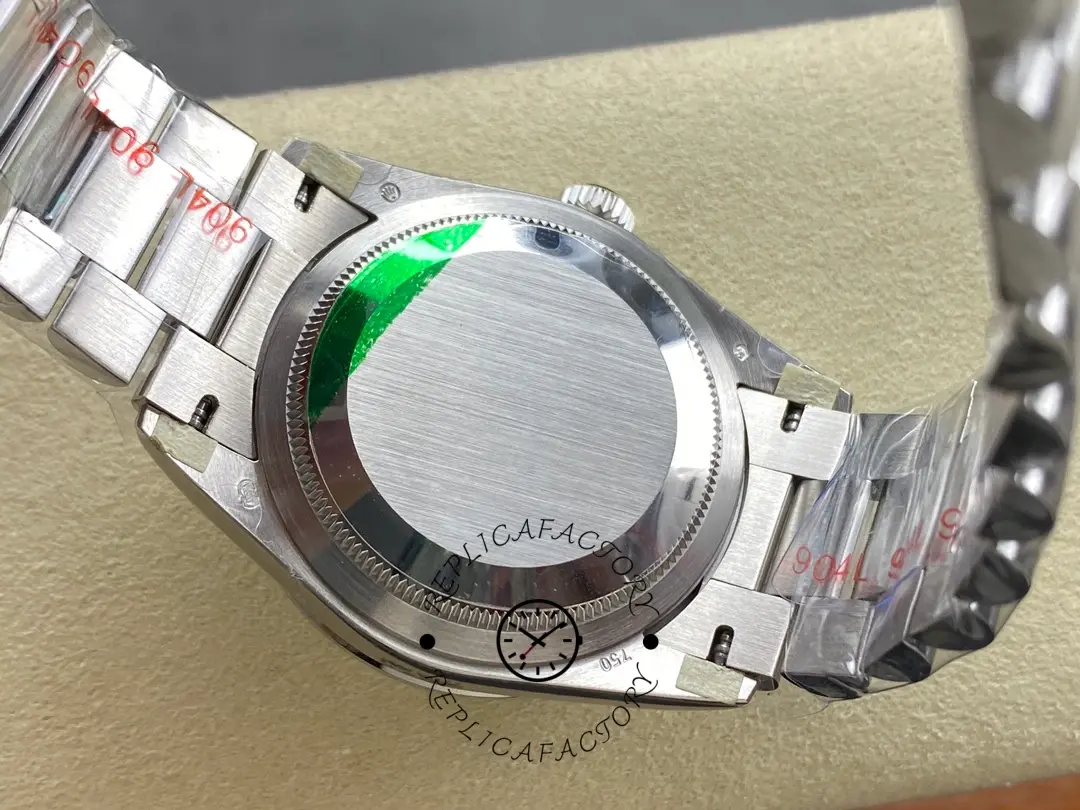 Rolex Day Date 36 MOP Dial Diamond Bezel Platinum m128396tbr 0022