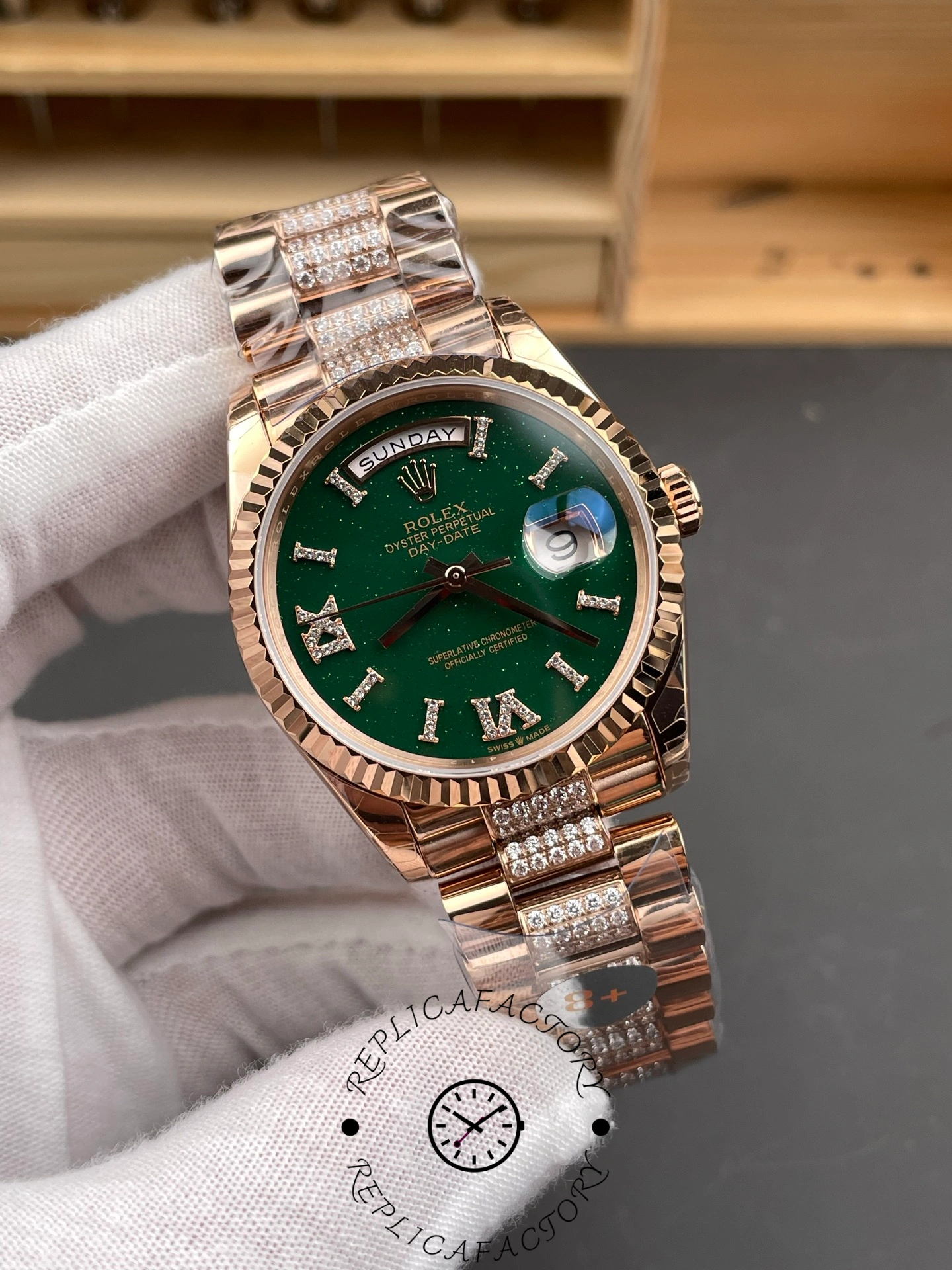 Rolex Day-Date 36 Green Aventurine Dial 128345RBR 0069
