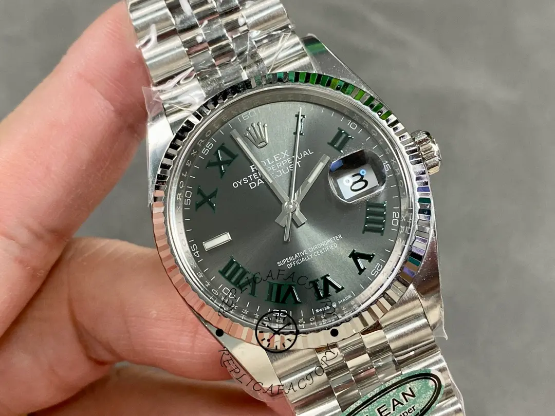Rolex Datejust 126234 Slate Grey Wimbledon Dial 36MM Unisex Replica Watch