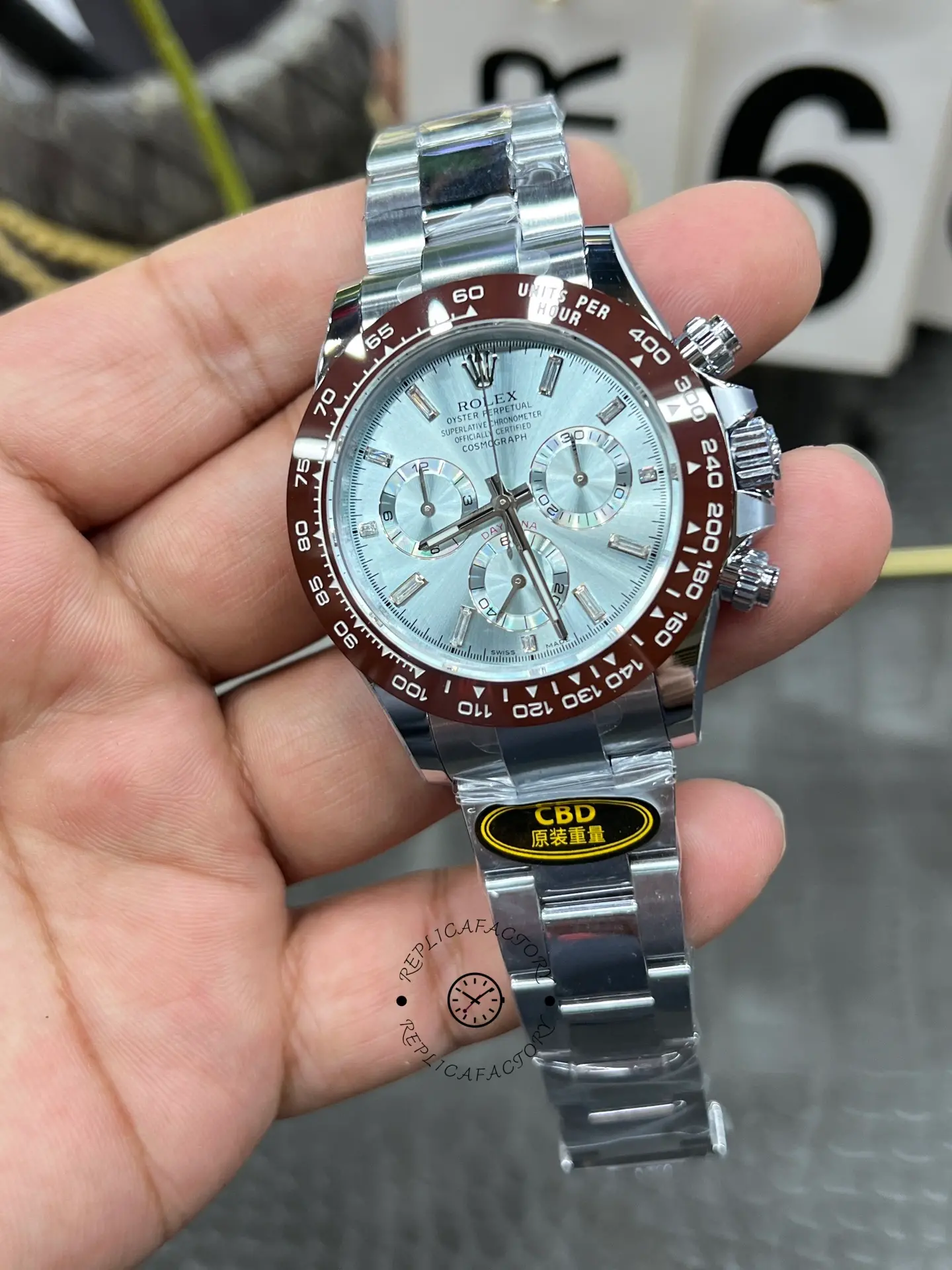 Rolex Cosmograph Daytona 116506 Ice Blue Dial Platinum 40MM Mens Replica Watch