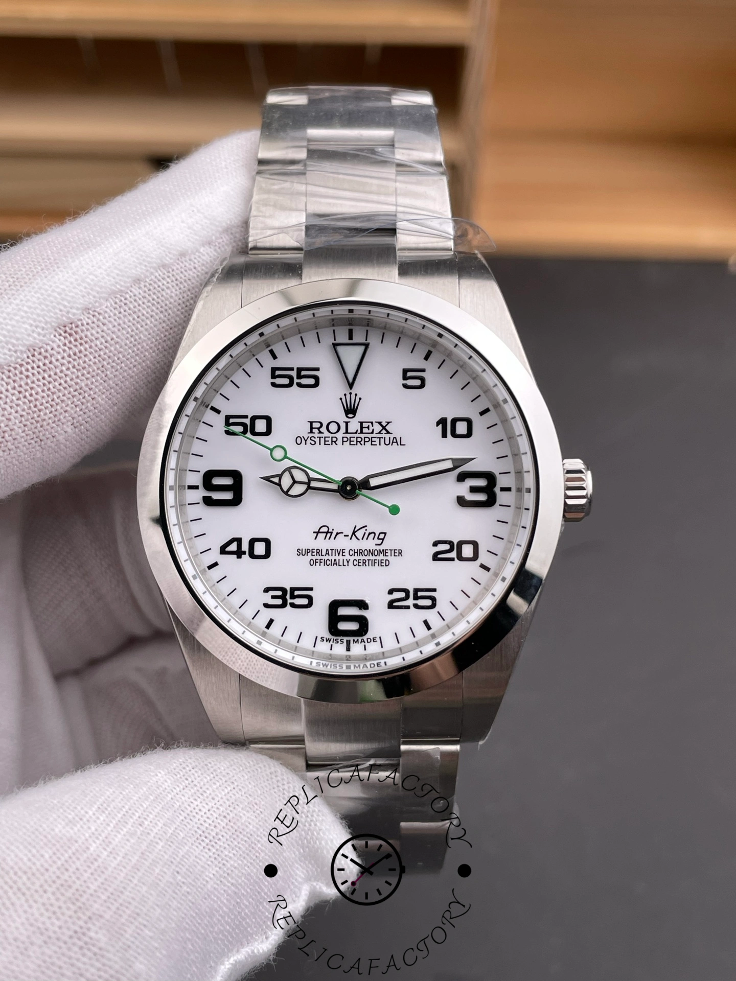 Rolex Air-King 126900 1:1 Clone White Dial Oyster Bracelet