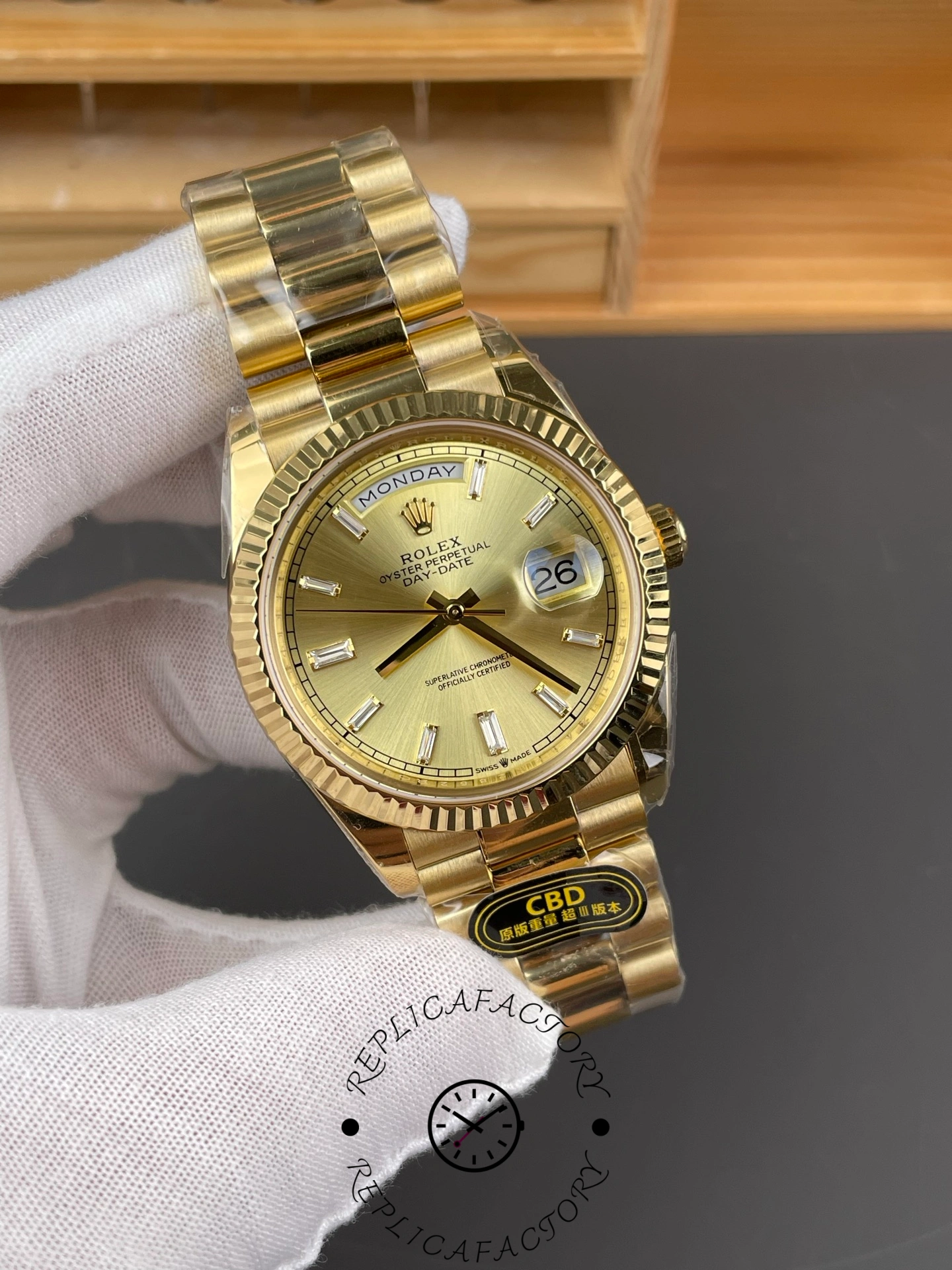 Rolex Day Date 36 Champagne Dial Yellow Gold Bracelet 128238 0132