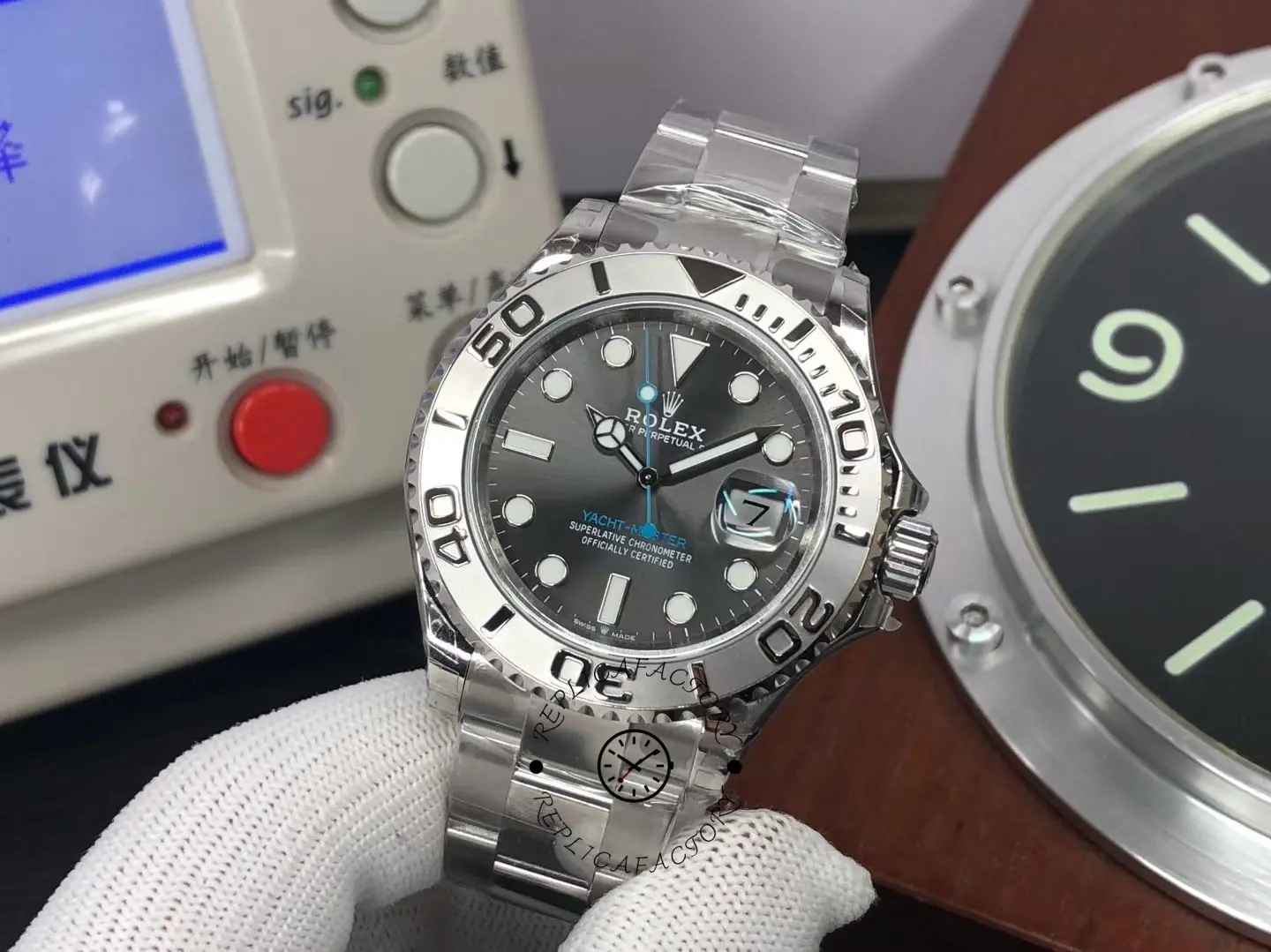 Rolex Yacht-Master 126622-0001 Platinum Bezel Dark Rhodium Grey Dial 40MM Mens Replica Watch