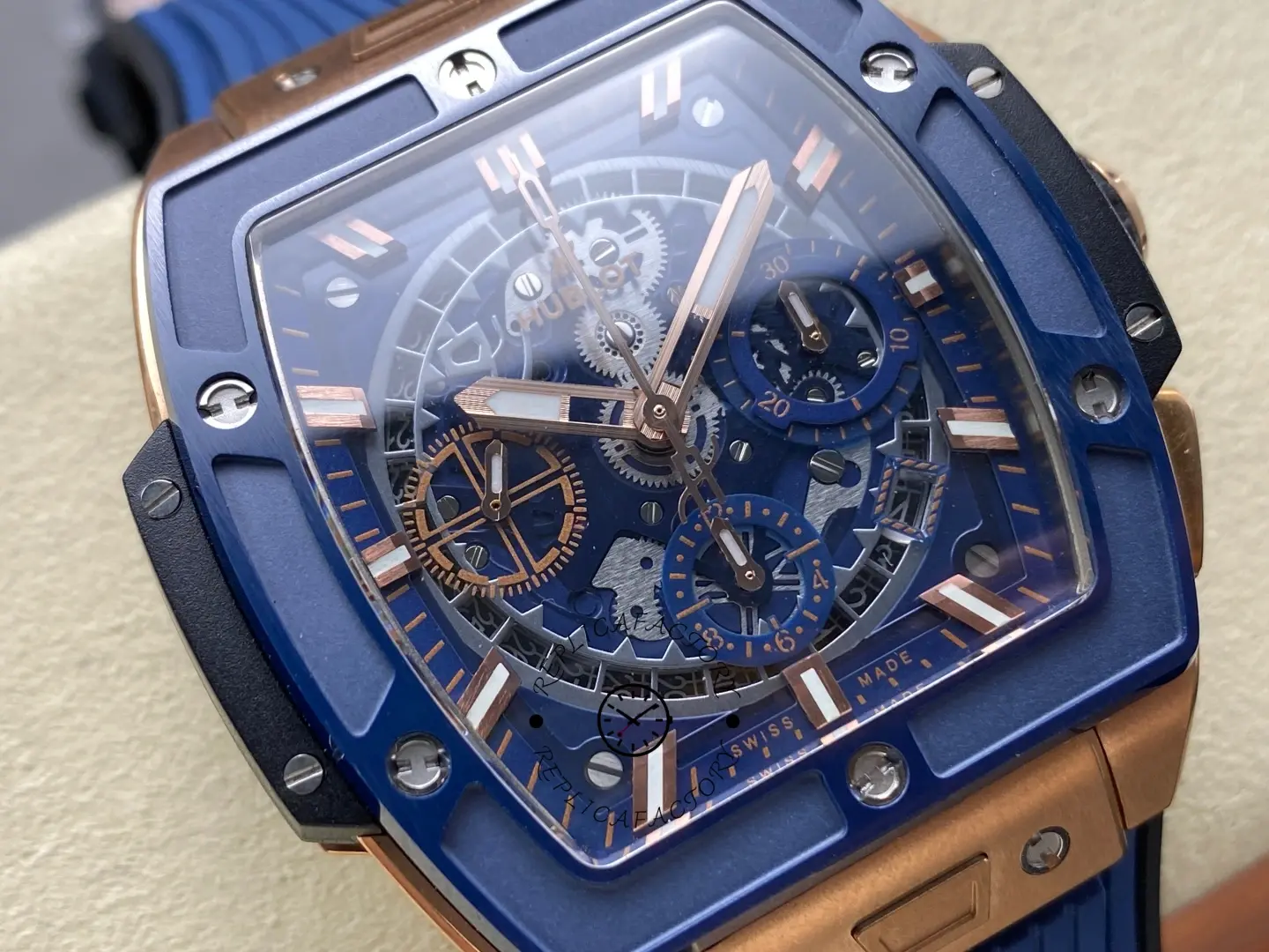 Hublot Spirit of Big Bang 642.OL.7180.RX King Gold Blue Two-Tone 1:1 Clone