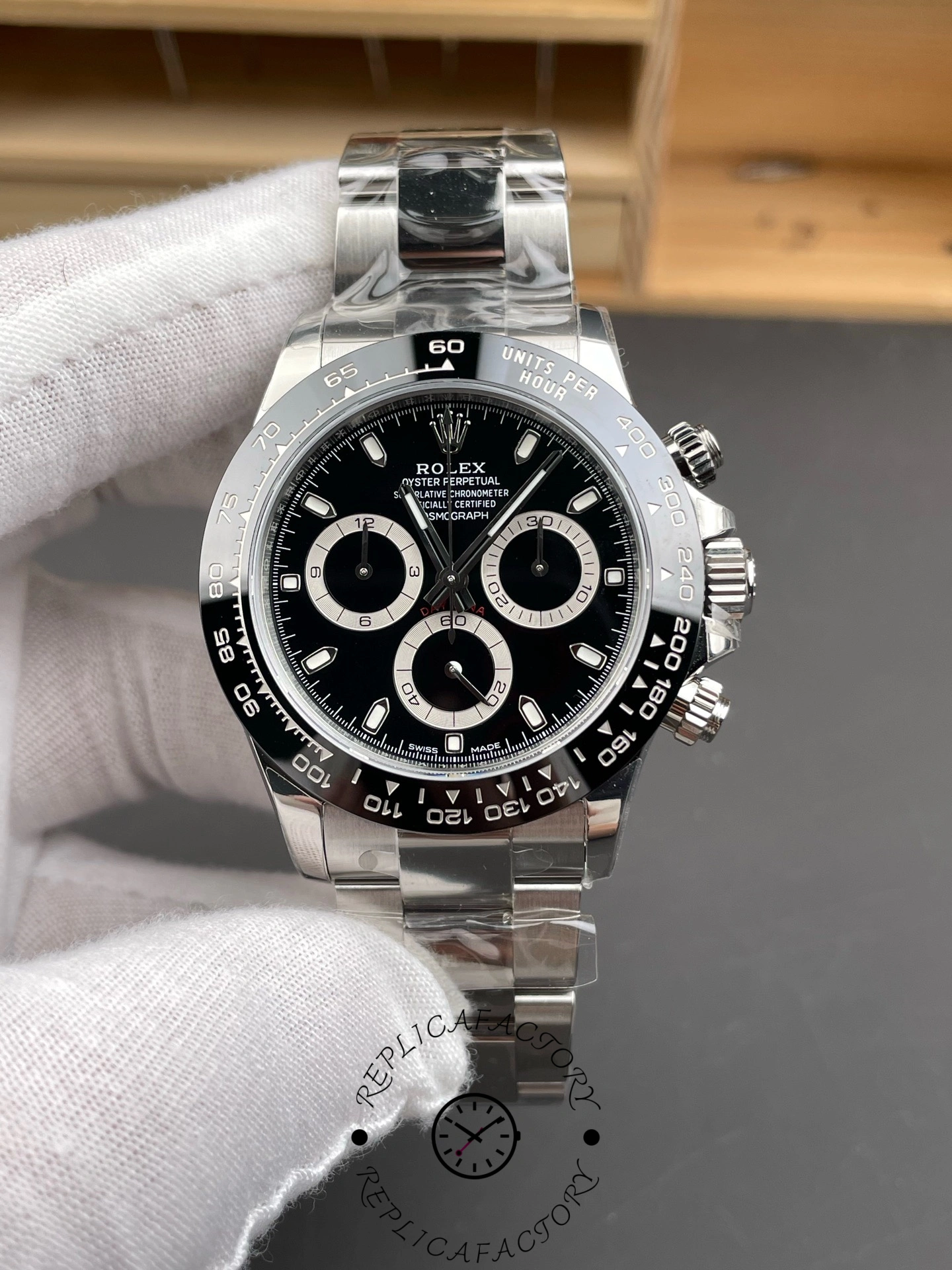 Rolex Cosmograph Daytona 116500LN Ceramic Bezel Black Dial 40mm Mens Replica Watch