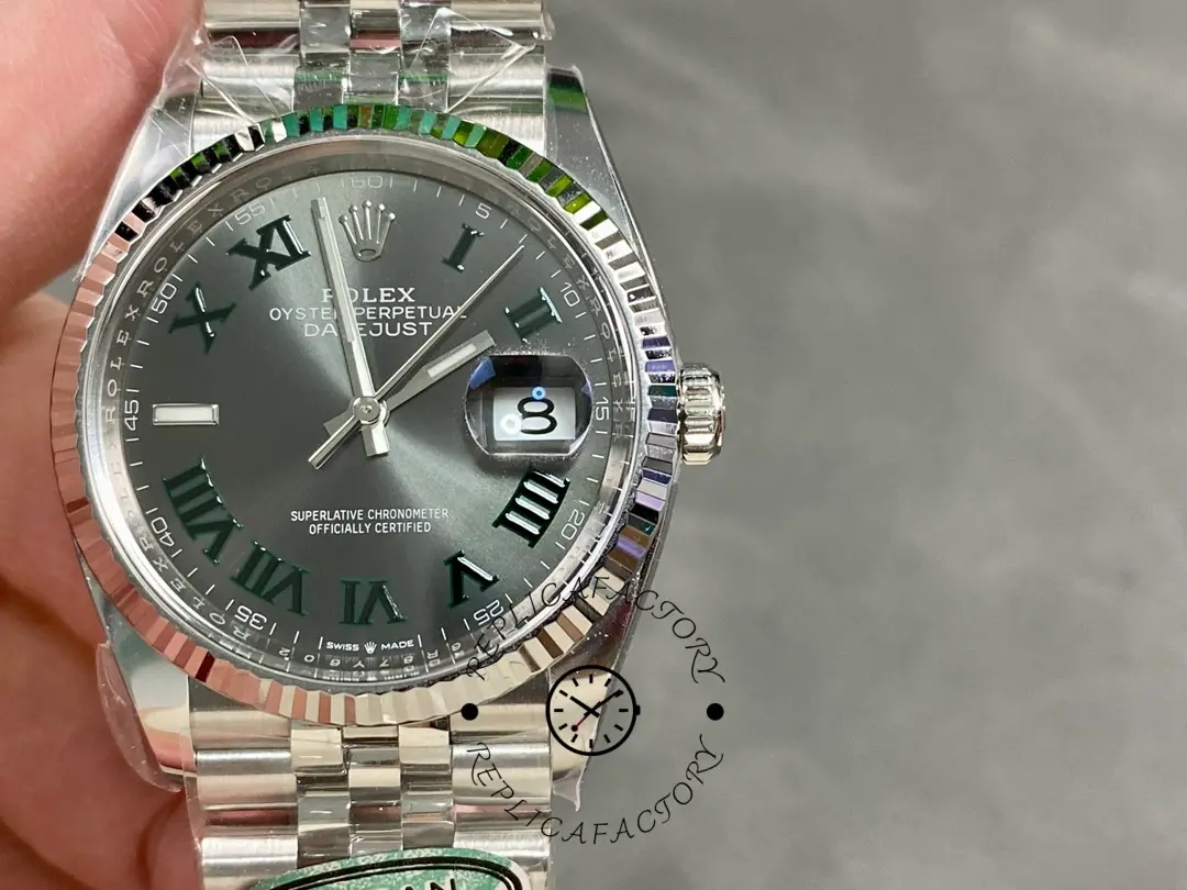 Rolex Datejust 126234 Slate Grey Wimbledon Dial 36MM Unisex Replica Watch