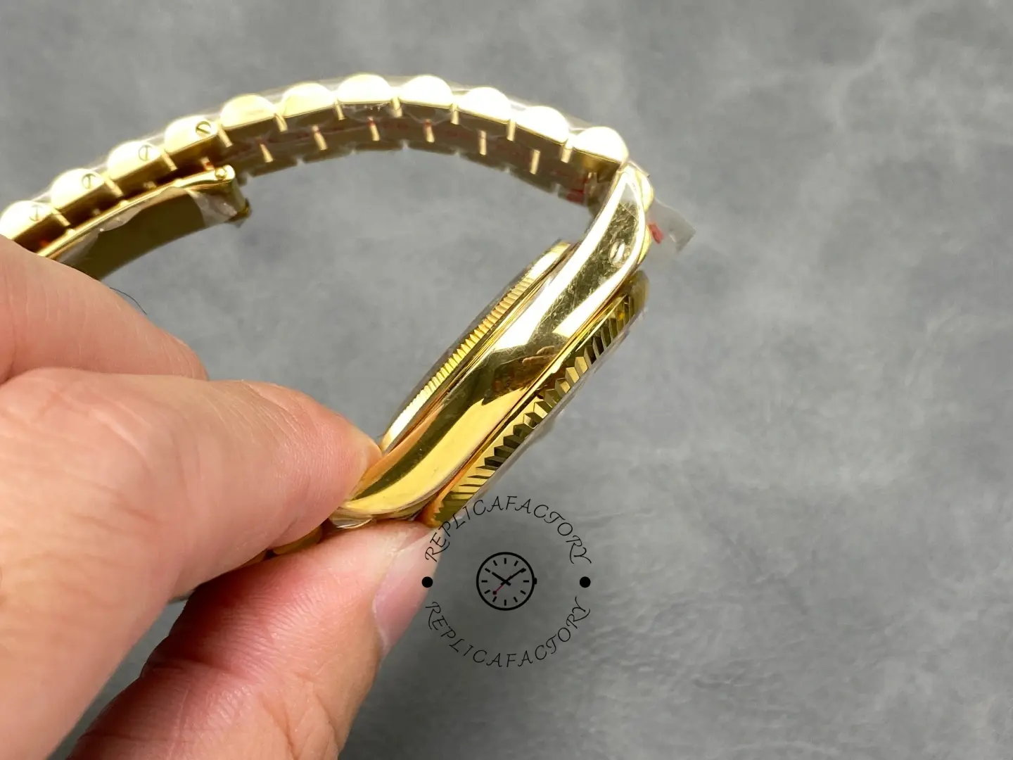Rolex Day Date 128238-0106 36mm Yellow Gold Fluted Bezel Emoji Puzzle Dial