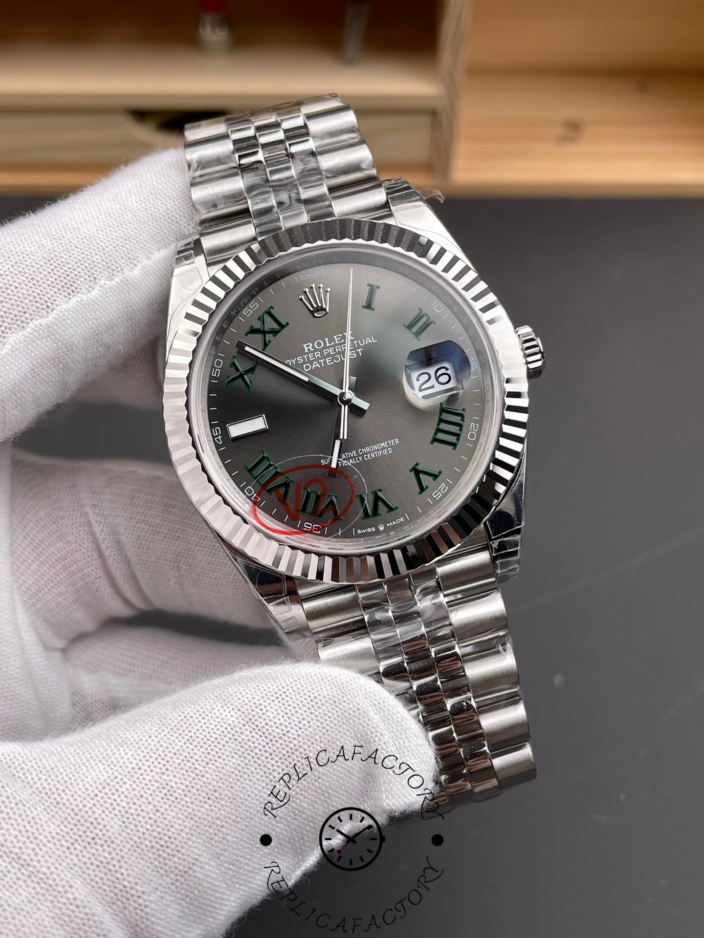 Rolex Datejust 126334 0022 41mm Slate Grey Roman Dial Men's Watch