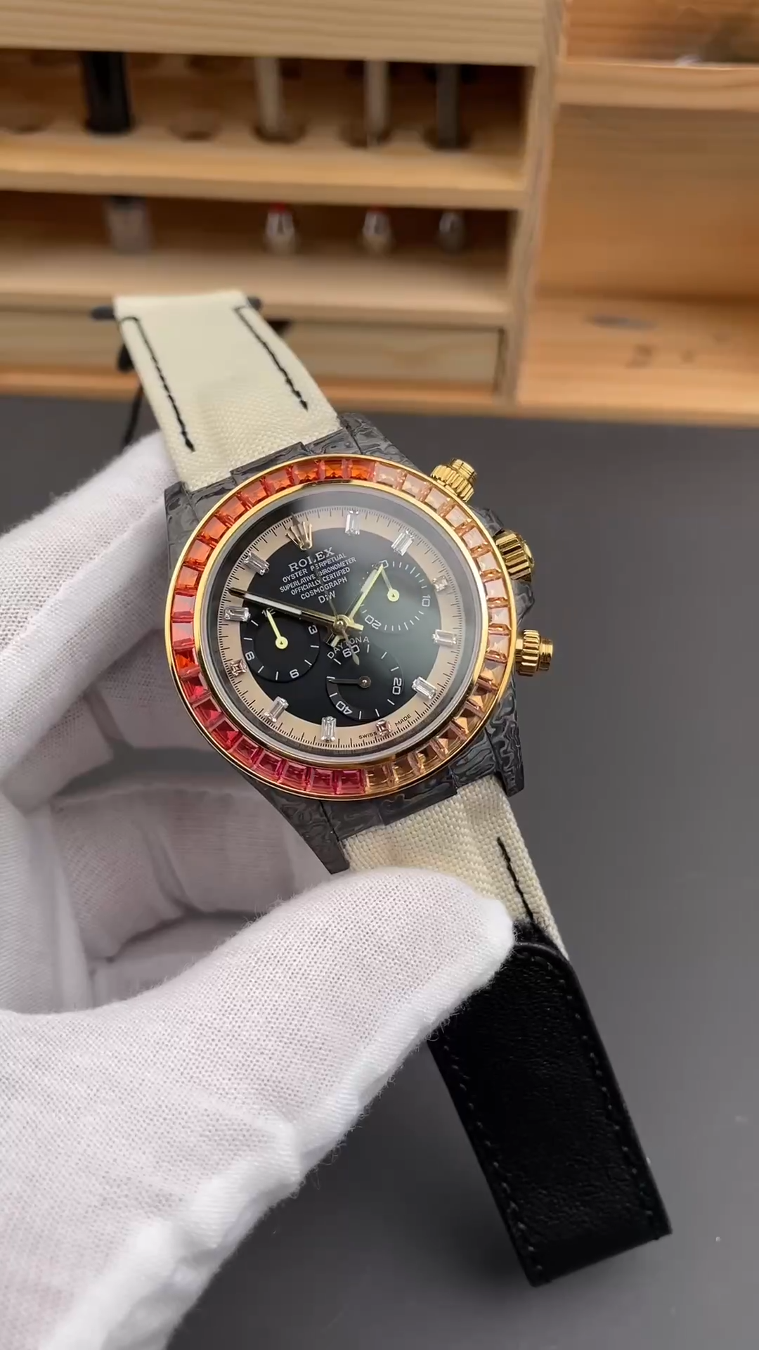 Rolex Daytona 4130 DIW Black Dial Carbon Fiber 40mm