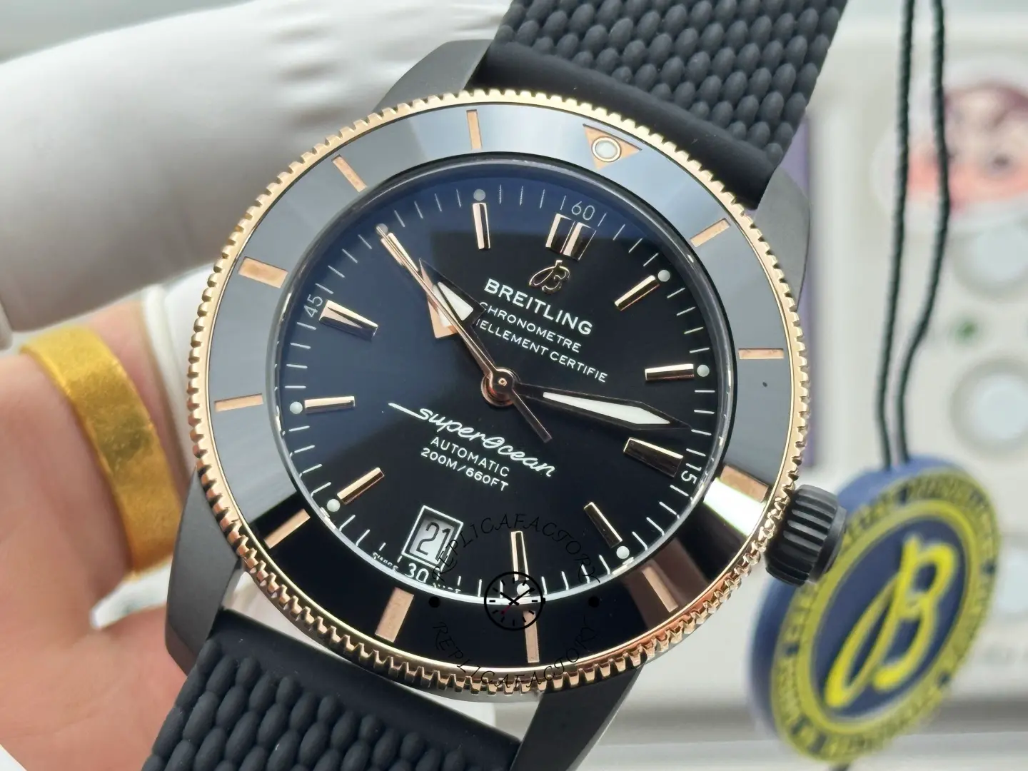 Replica Breitling UB20303A1B1S1 Superocean Heritage B20 DLC-Coated Black Dial