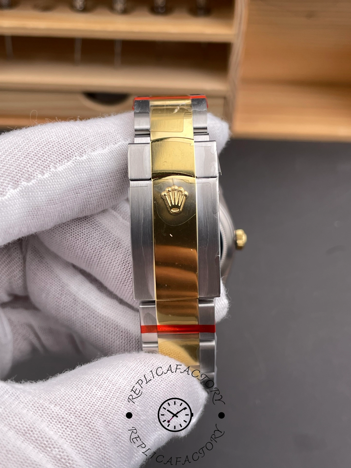 Rolex Datejust 36 Steel & Yellow Gold Mother of Pearl Diamond Dial M126203 0024 Women's Watch