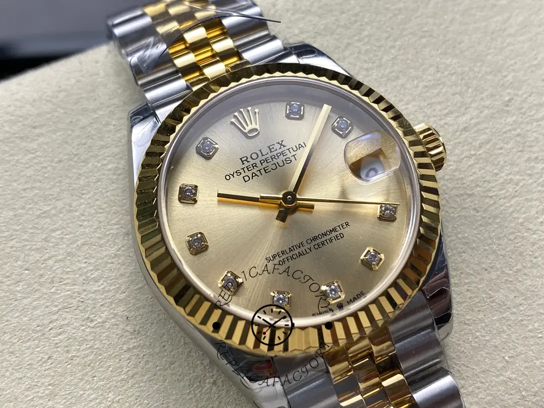 Rolex Datejust 31mm Stainless Steel and Yellow Gold 278273 0026 Champagne Diamond Jubilee