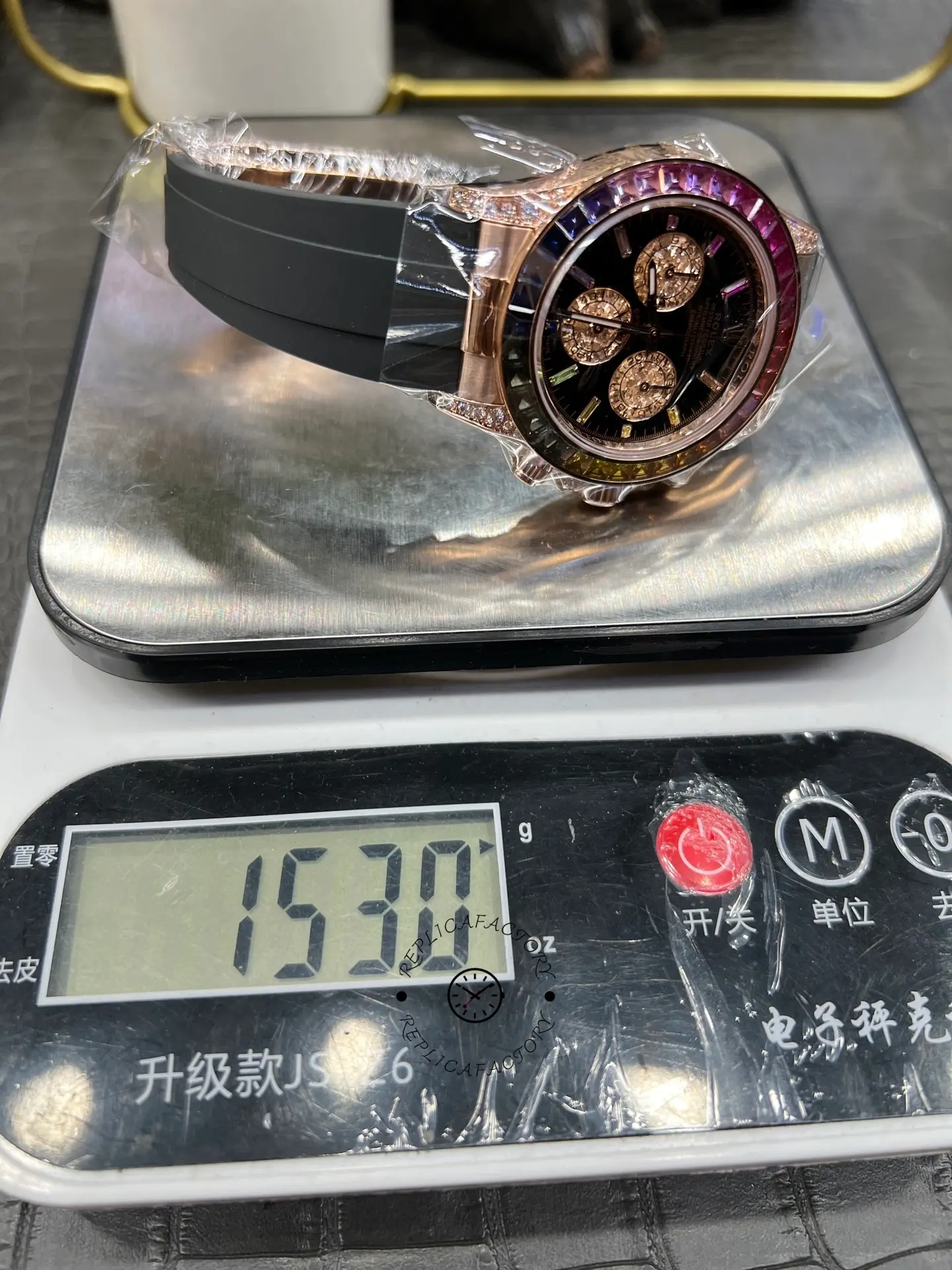 Rolex Daytona 1:1 Clone 116595RBOW Black Dial Rubber Strap
