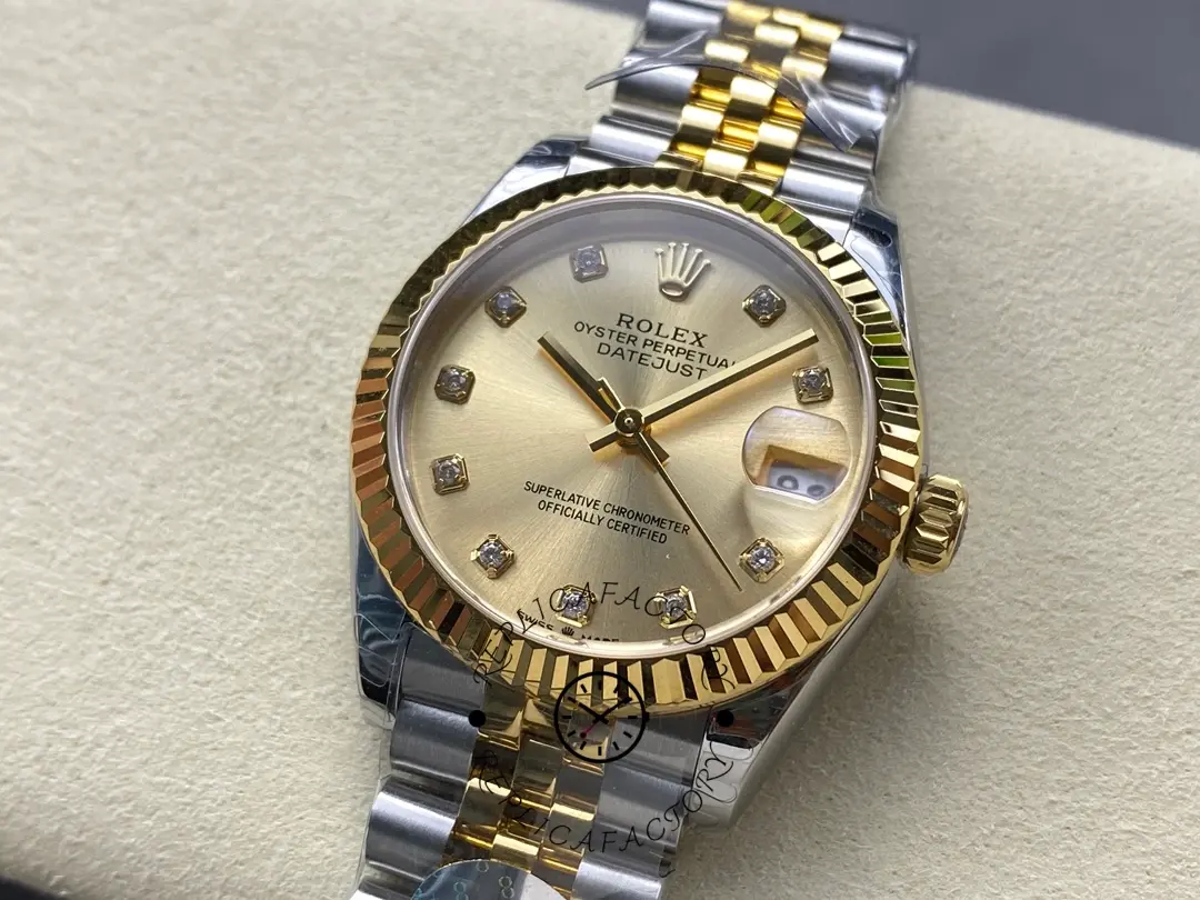 Rolex Datejust 31mm Stainless Steel and Yellow Gold 278273 0026 Champagne Diamond Jubilee