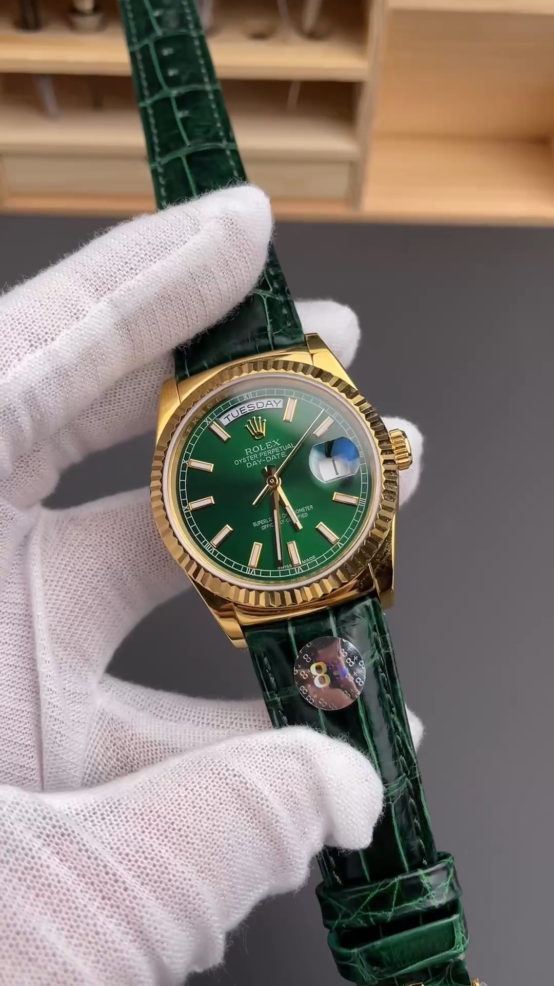 Rolex Day Date 36 Green Dial Solid 18k Yellow Gold 118138 0003