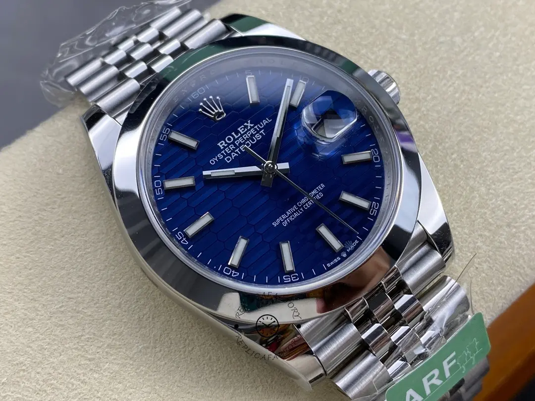Rolex Datejust 41 Stainless Steel Smooth 126300 0024 Blue Stick Dial