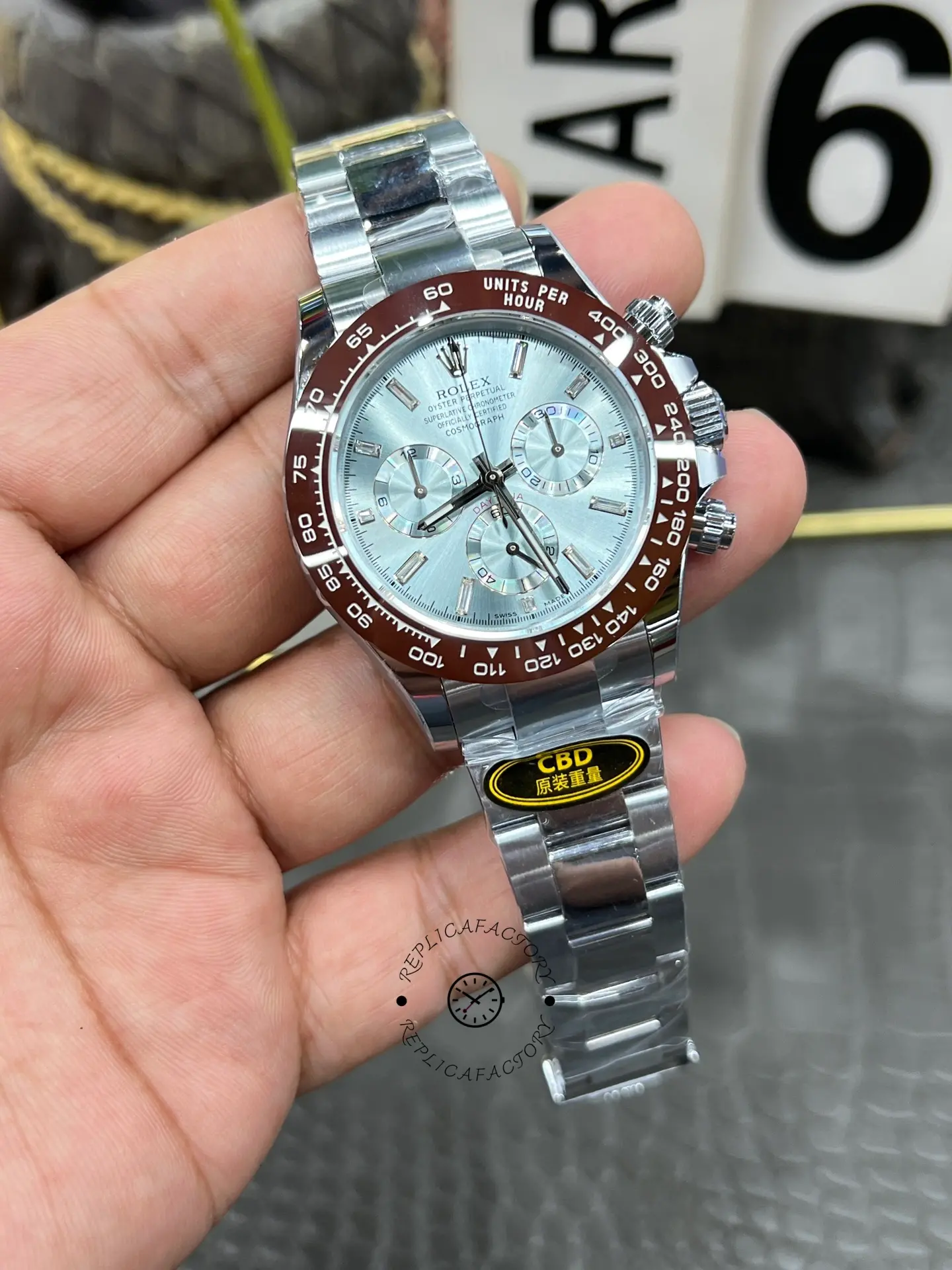 Rolex Cosmograph Daytona 116506 Ice Blue Dial Platinum 40MM Mens Replica Watch