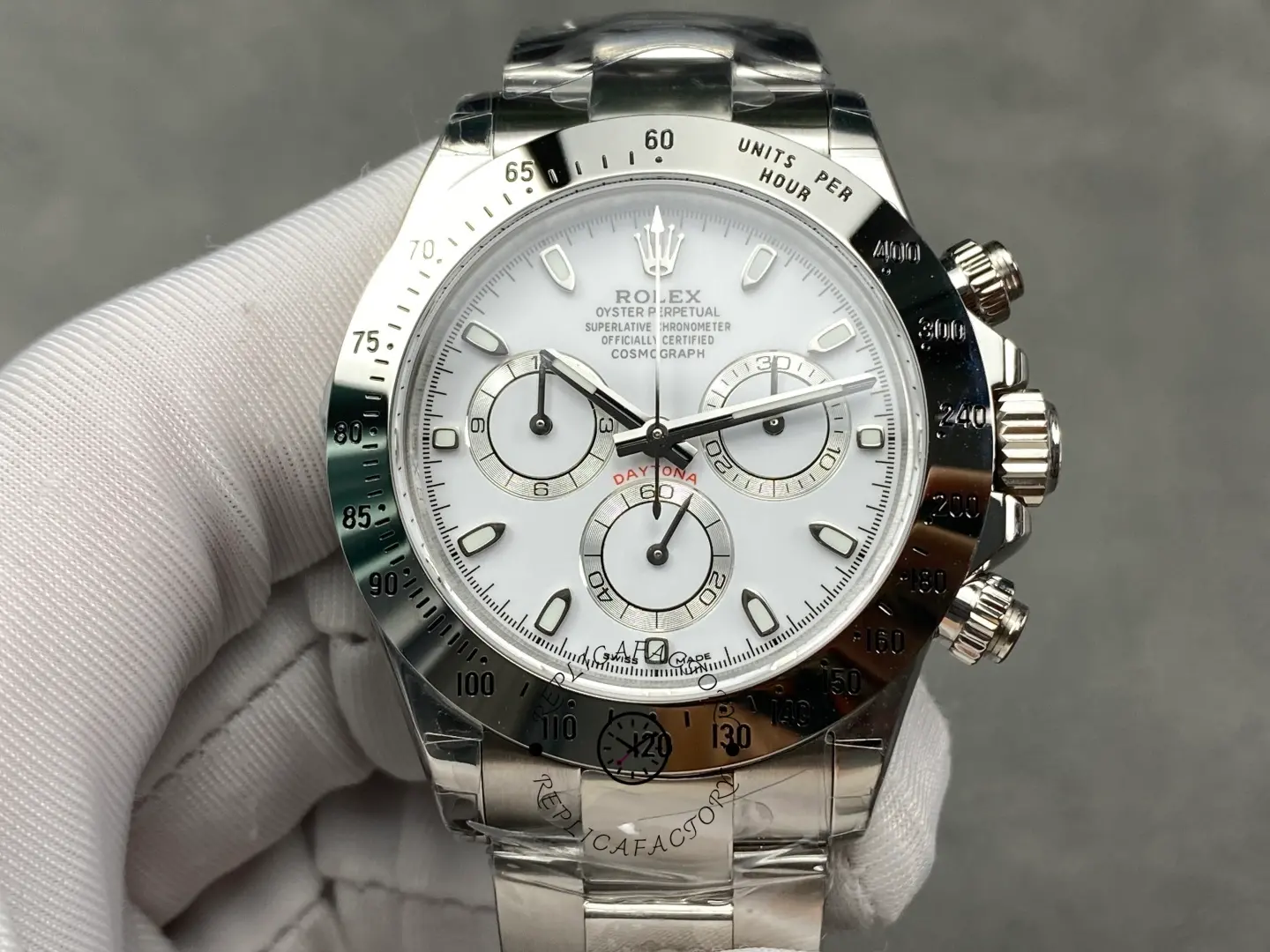 Rolex Daytona 116520 Stainless Steel Case White Dial 40MM Mens Replica Watch