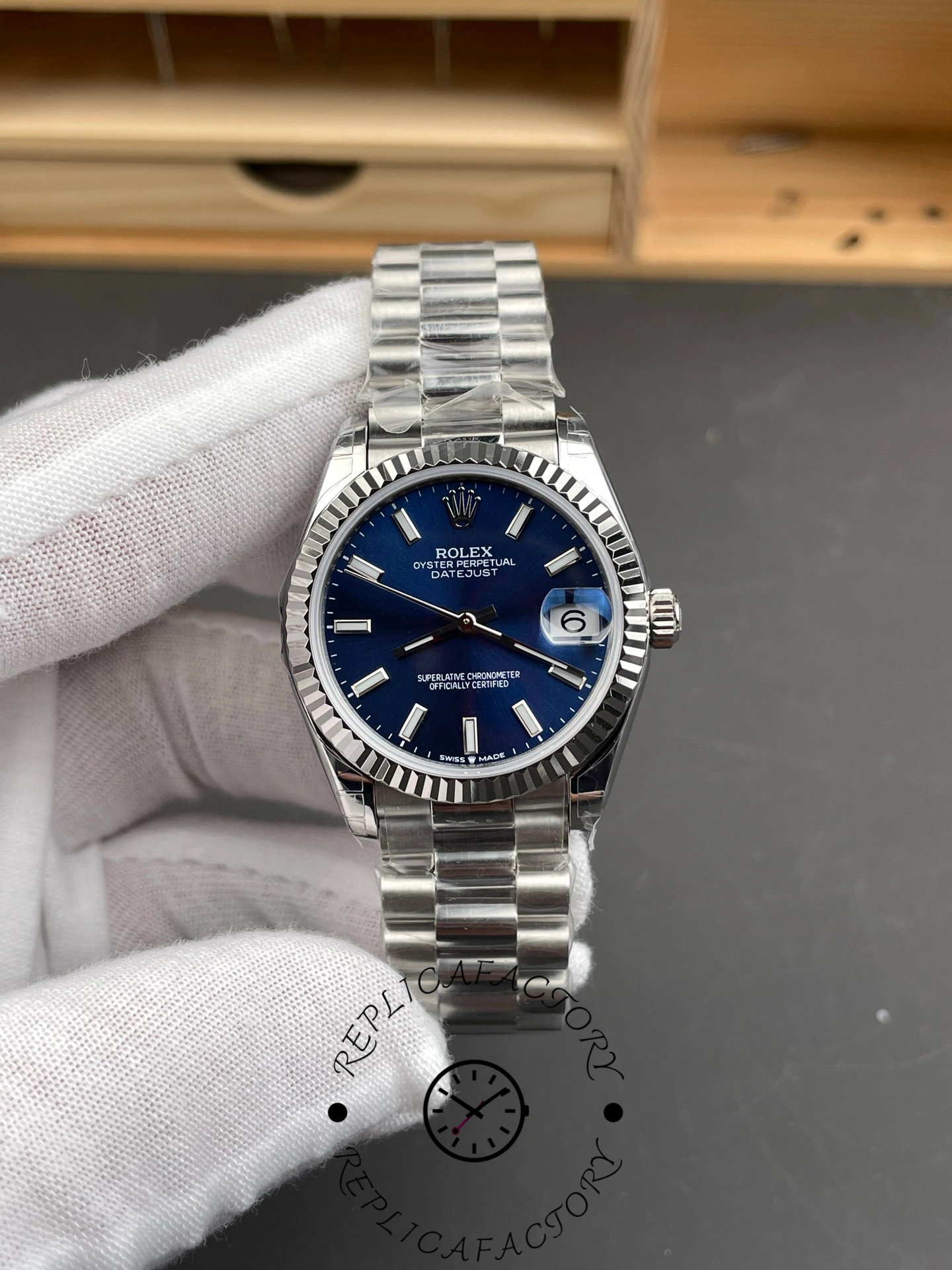 Rolex Datejust 31 Fluted Bezel Blue Dial m278274 Women's Watch