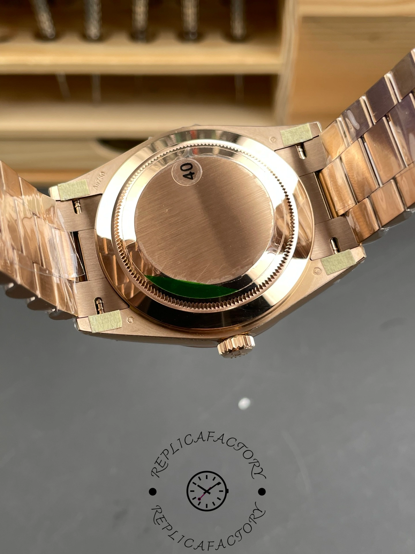 Rolex Day Date 40 18k Everose Gold Olive Green Dial m228235 0025 40mm