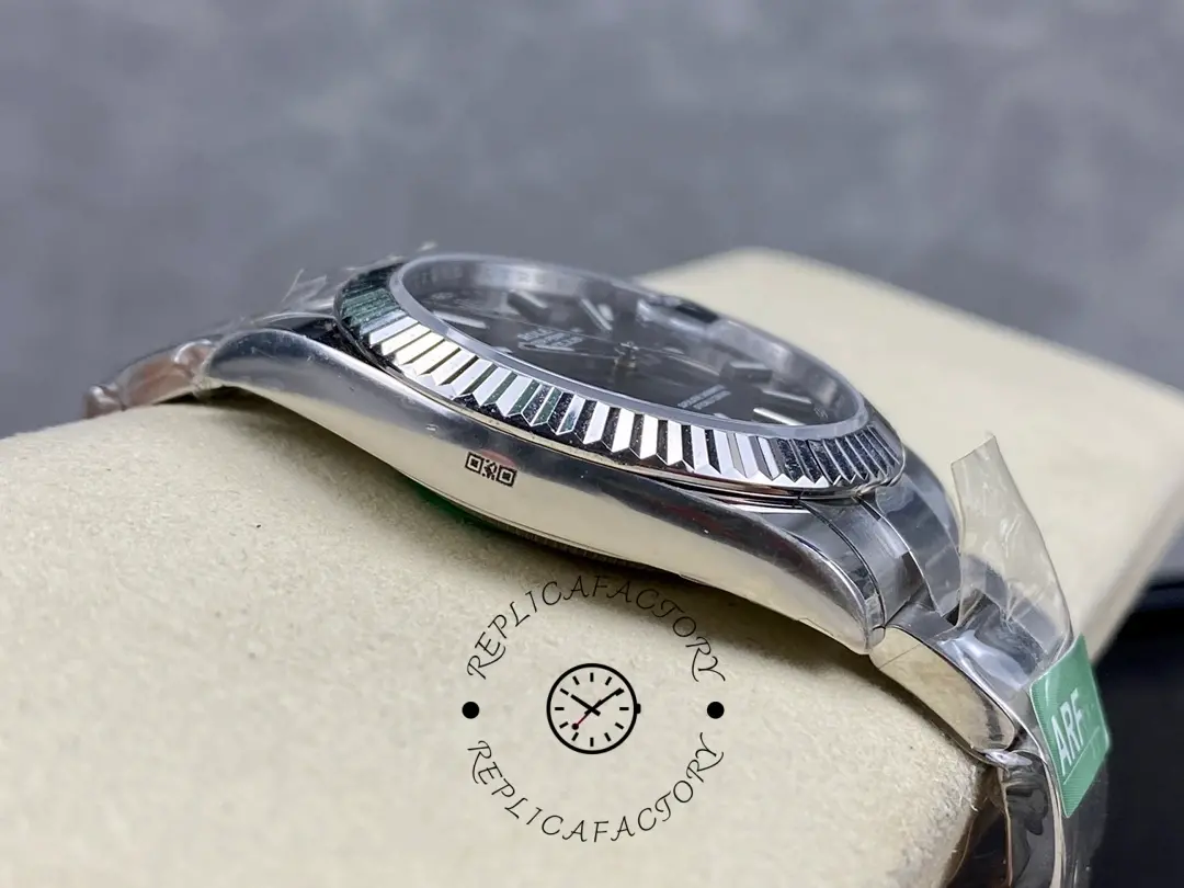 Rolex Datejust 41 White Gold Fluted Bezel Slate Dial Oyster M126334 0013 Men's Watch