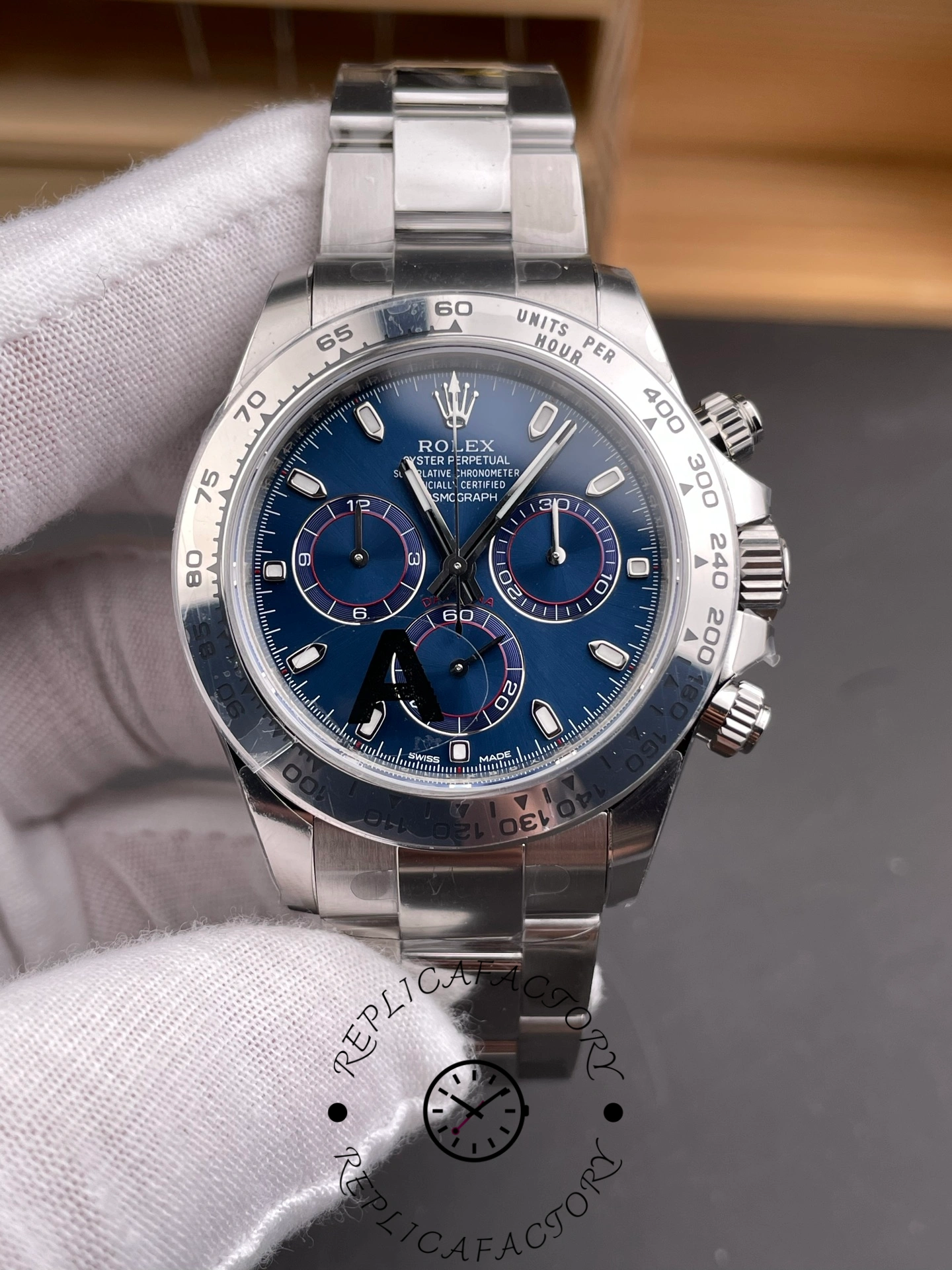 Rolex Cosmograph Daytona 116509 Blue Index Dial 40MM Mens Replica Watch
