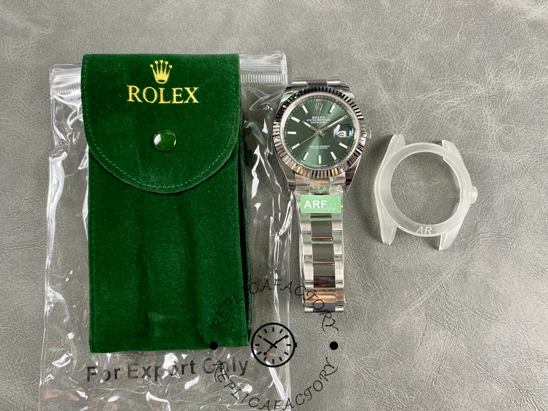 Rolex Datejust 41mm Fluted Bezel Green Dial m126334 0027 Mens Replica Watch