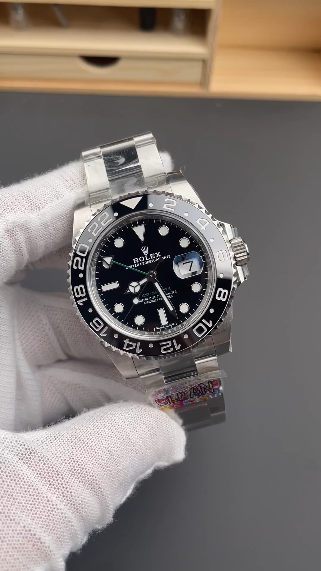 Rolex GMT-Master II 40mm Black Bezel 116710LN Men's Watch