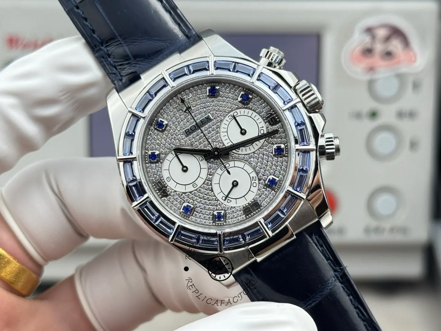 Rolex Daytona 116589SACI Replica Pave Diamond Dial 40mm Men's Watch