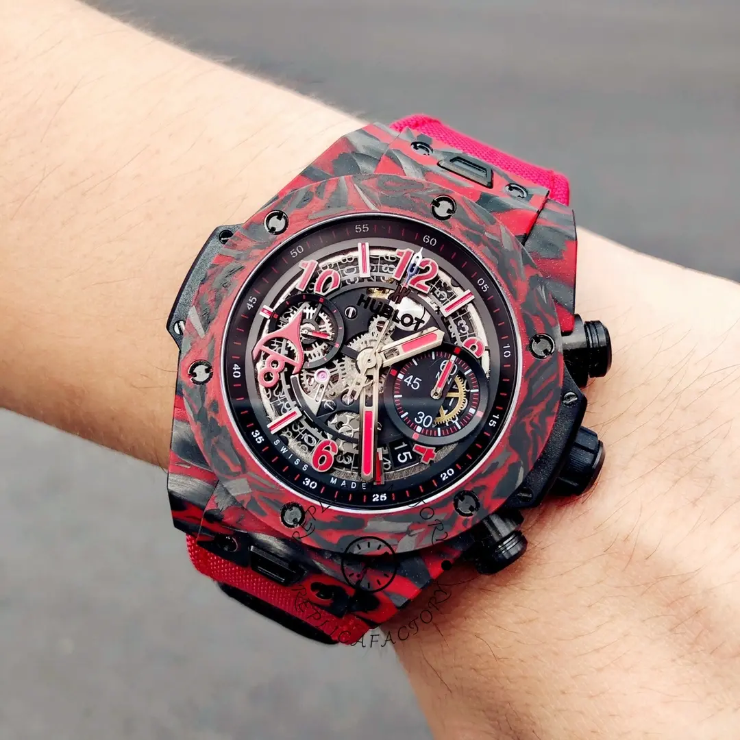 Hublot 411.QV.1123.NR.OVK21 Big Bang Unico Red Carbon Alex Ovechkin Watch 45mm