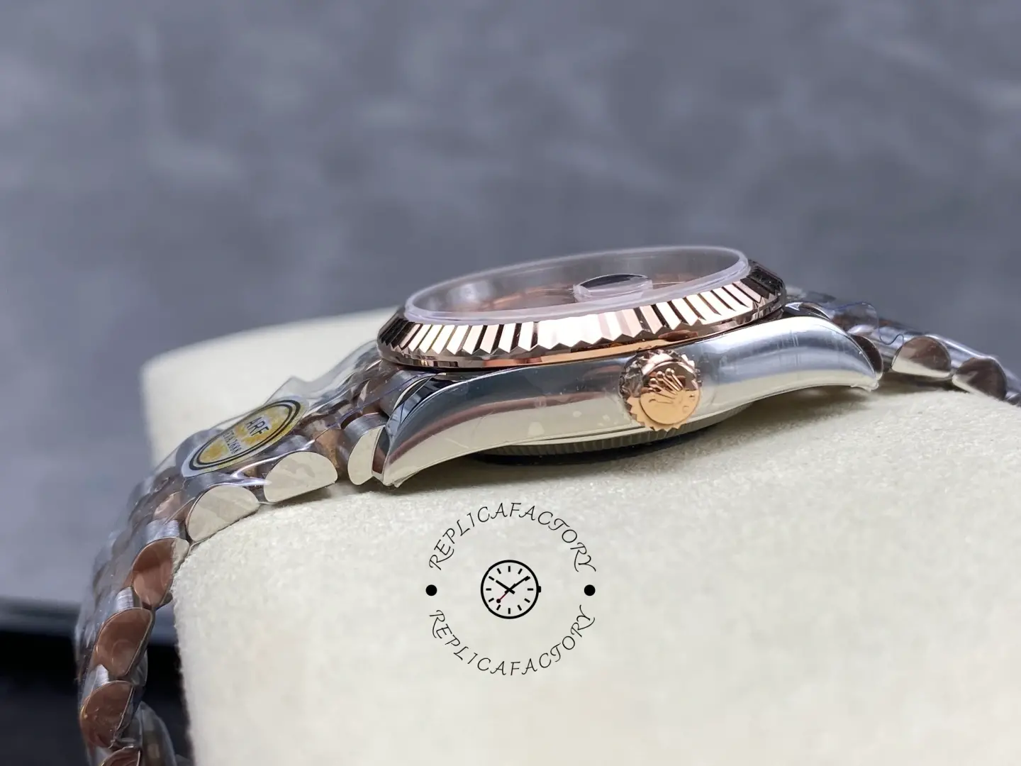 Rolex Datejust 278271 Sun Dust Roman Dial Two Tone Rose Gold Fluted Bezel Jubilee