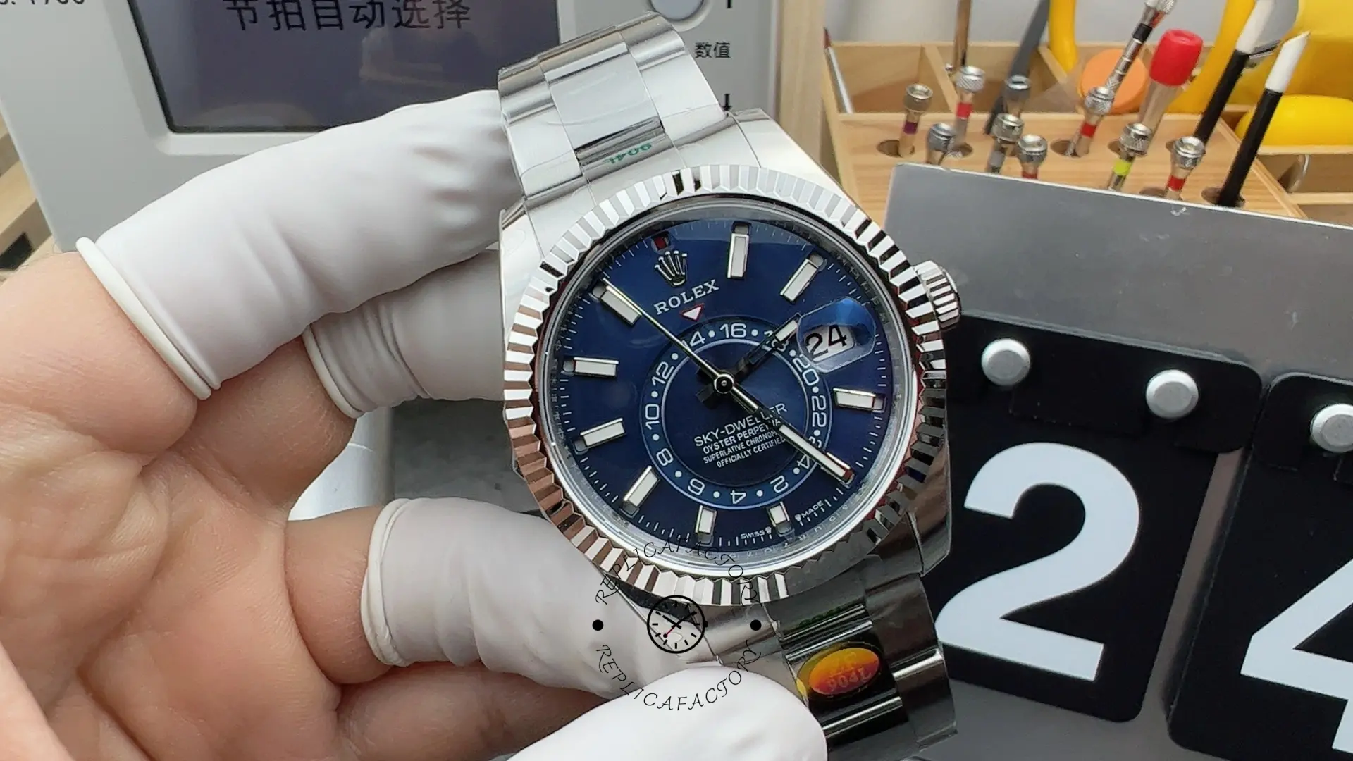 Rolex Sky-Dweller 42 m336934 0005 Stainless Steel Blue Dial Replica Watch