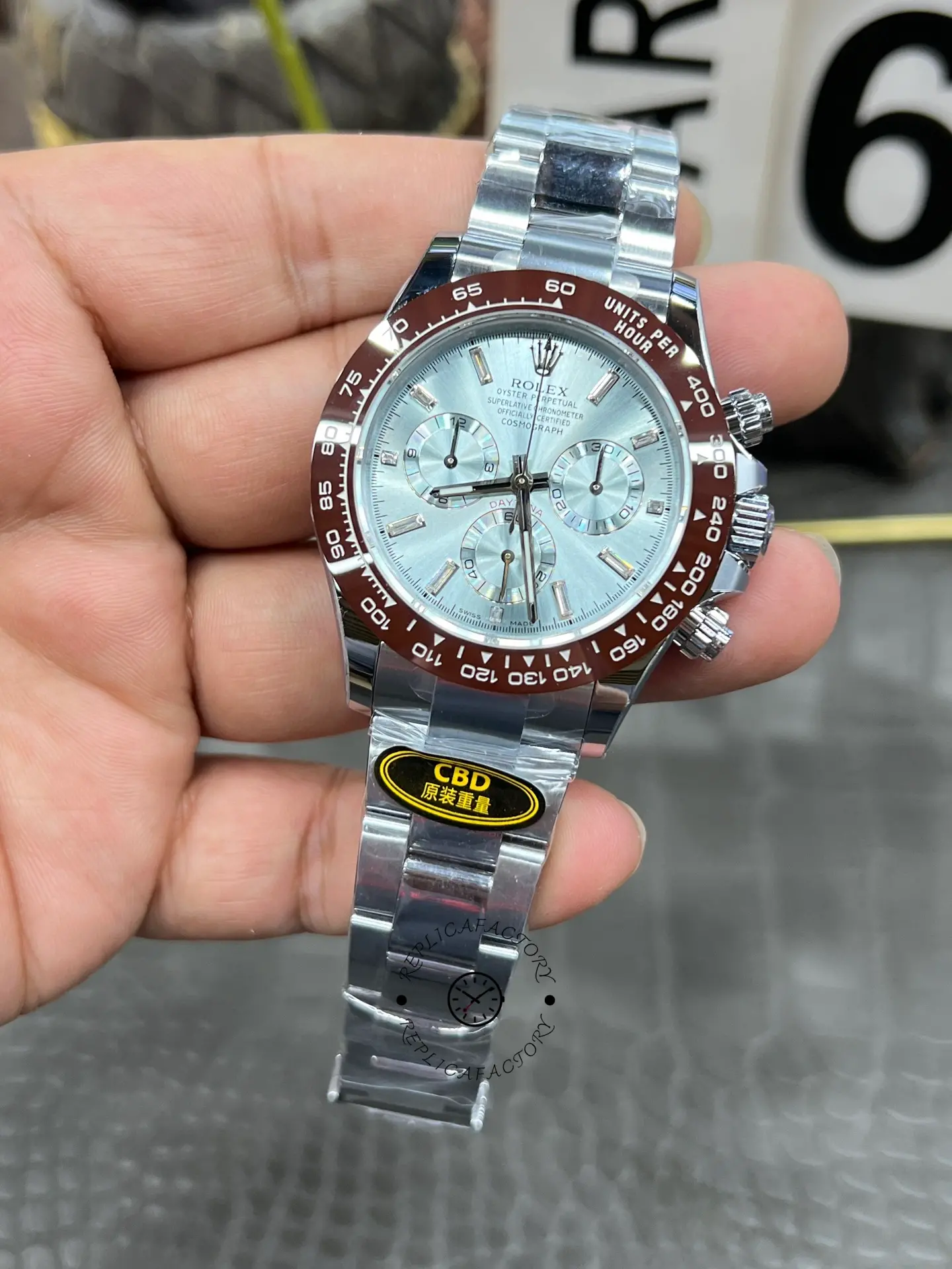 Rolex Cosmograph Daytona 116506 Ice Blue Dial Platinum 40MM Mens Replica Watch
