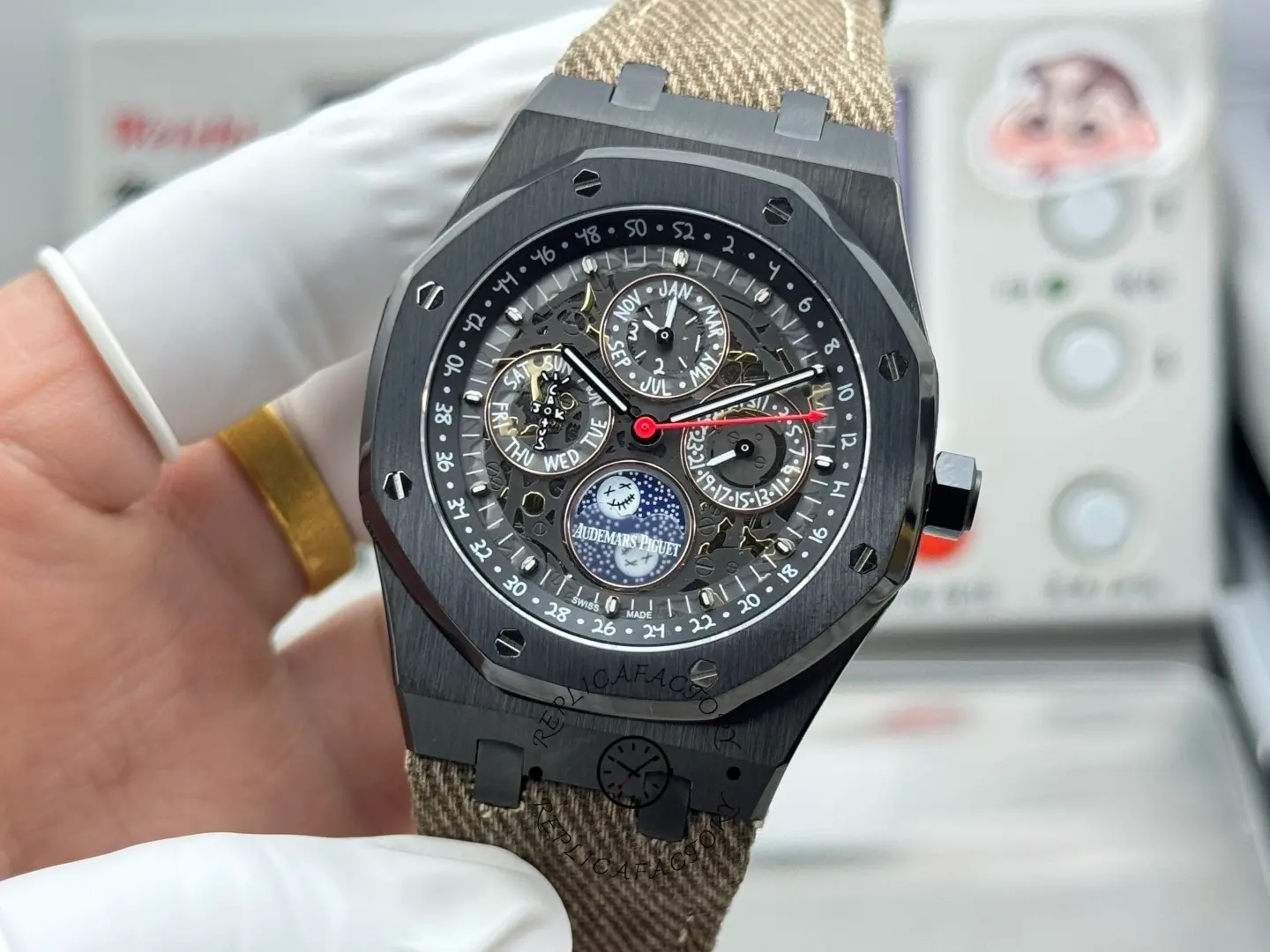 AP Royal Oak Perpetual Calendar Replica 26585CM.OO.D301VE.01 Black Bezel