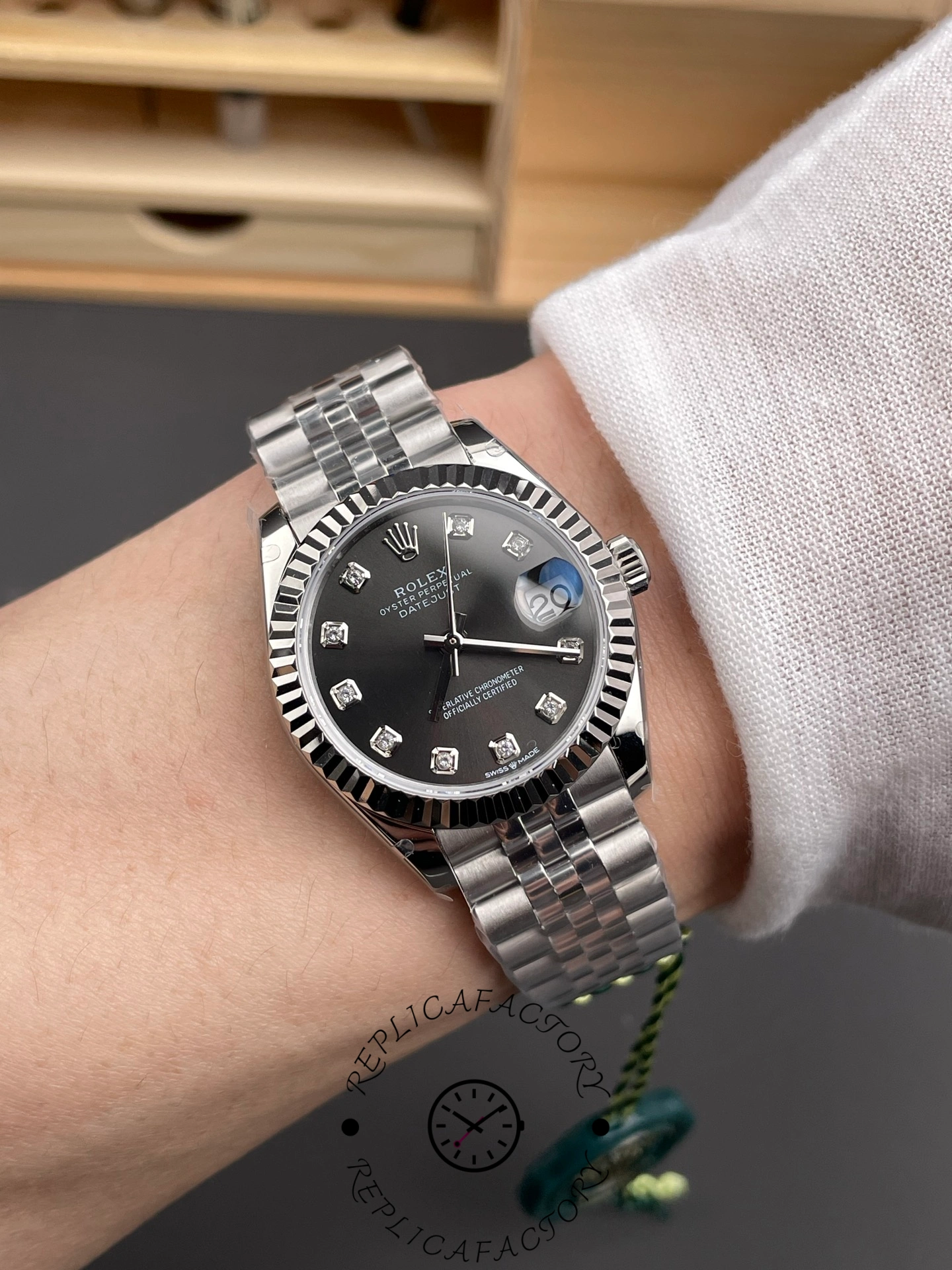 Rolex Datejust 278274 0008 Dark Grey 31mm Dial Jubilee Women's Watch